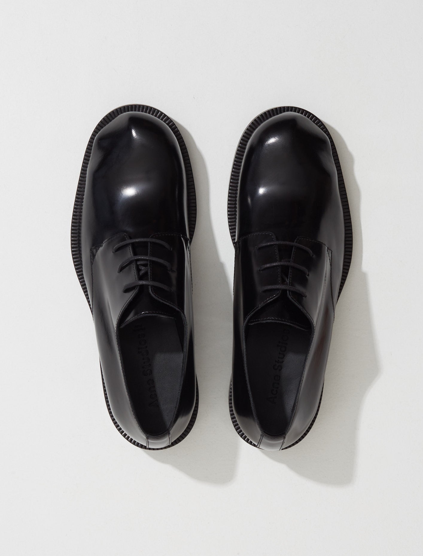 Leather Derby Shoes in Black