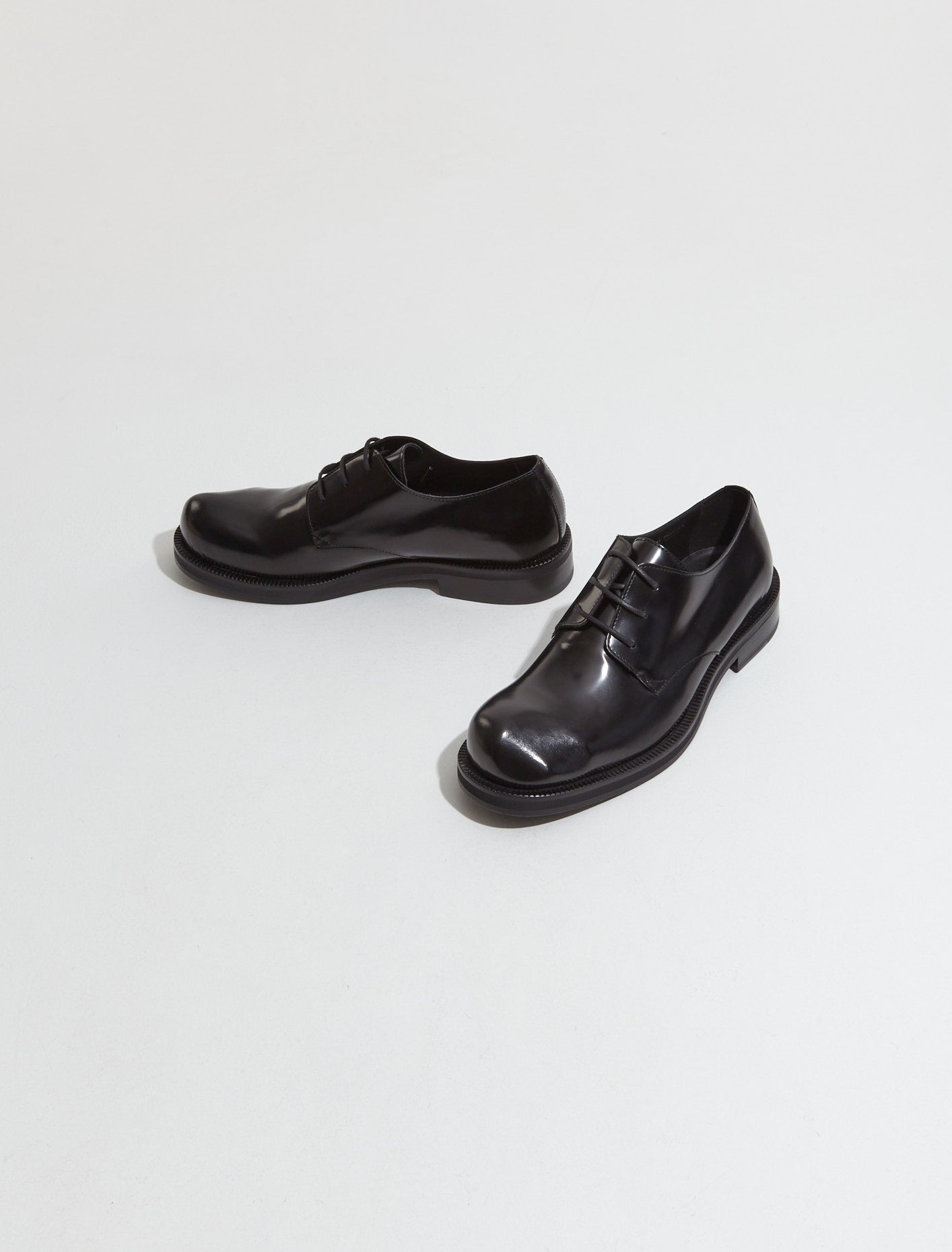 Leather Derby Shoes in Black