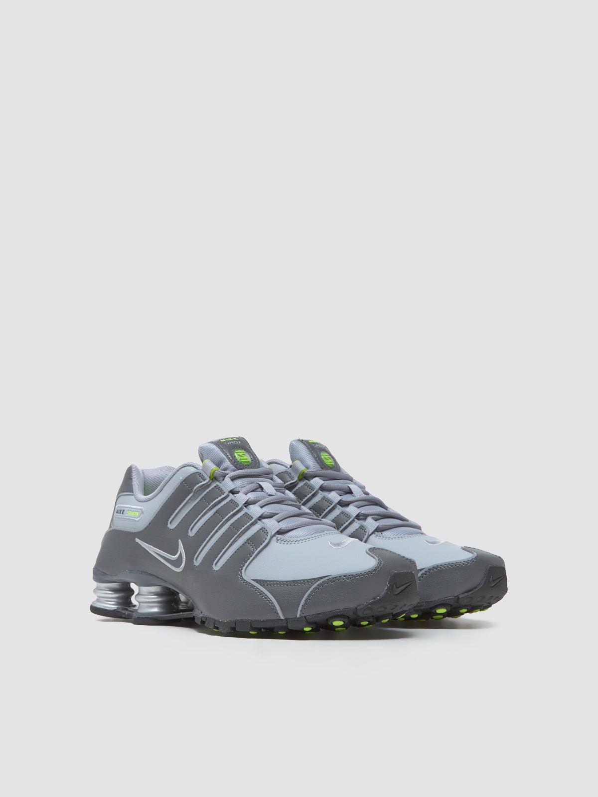Shox NZ Sneaker in Dark Grey & Volt