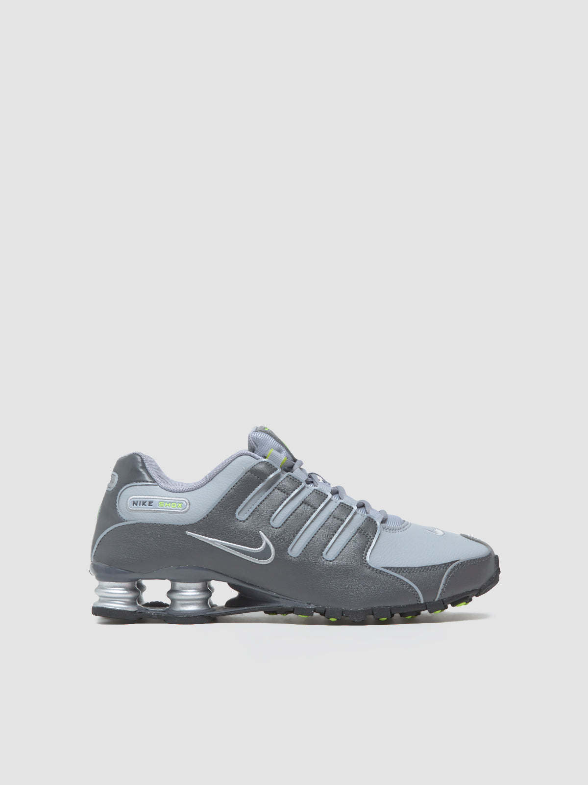 Shox NZ Sneaker in Dark Grey & Volt