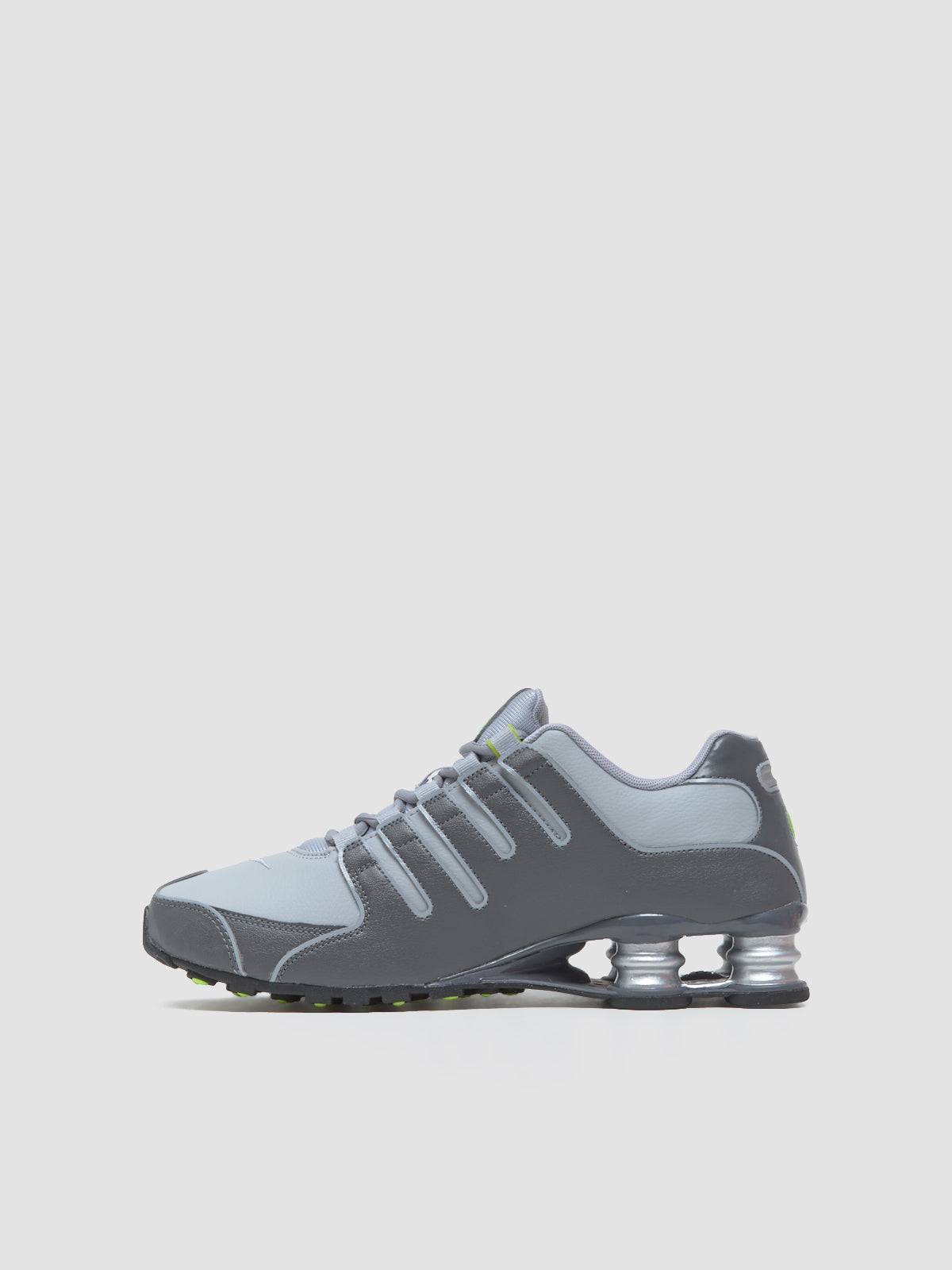Shox NZ Sneaker in Dark Grey & Volt