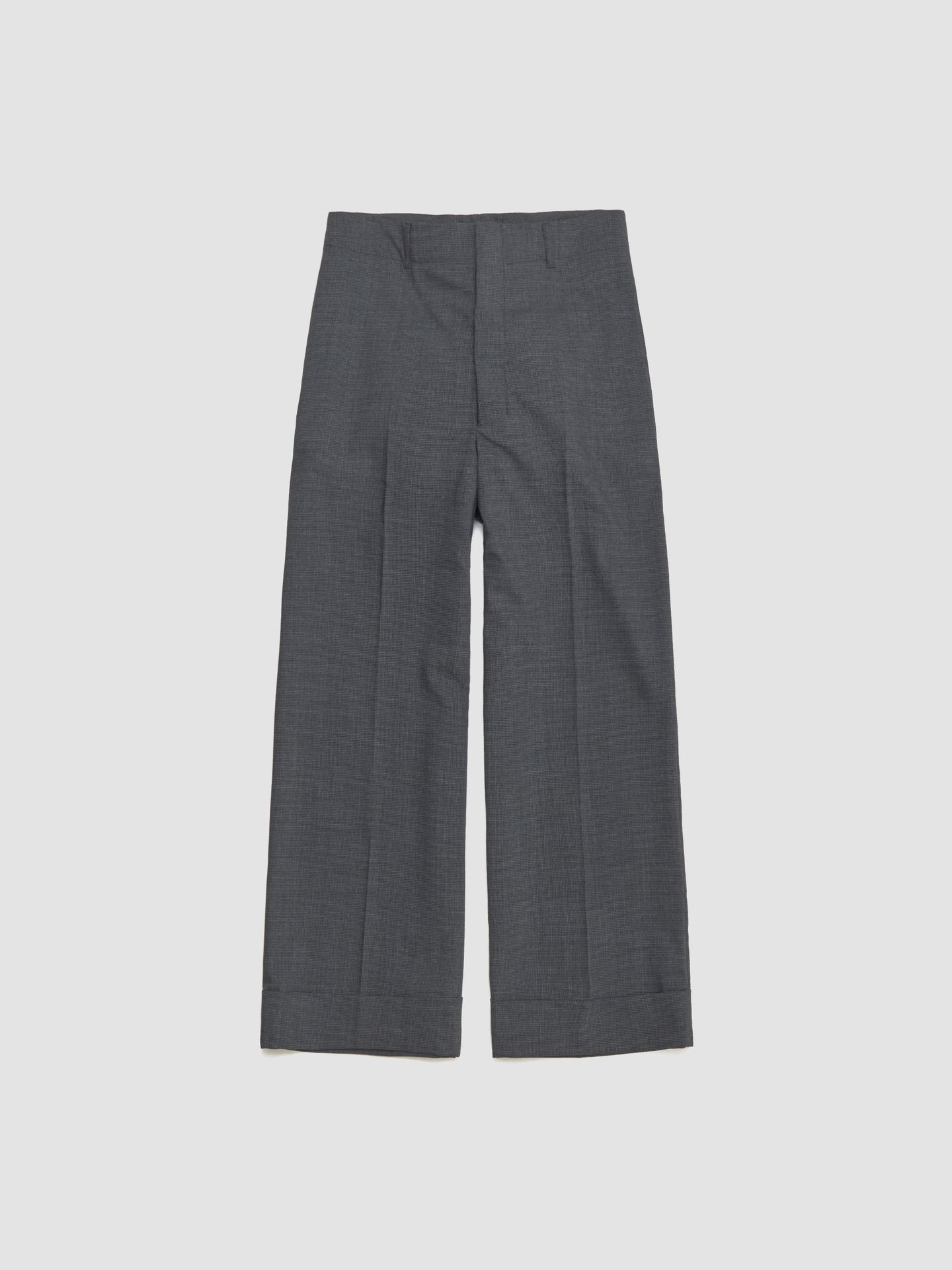 Houndstooth Large Suit Trousers in Dark Grey