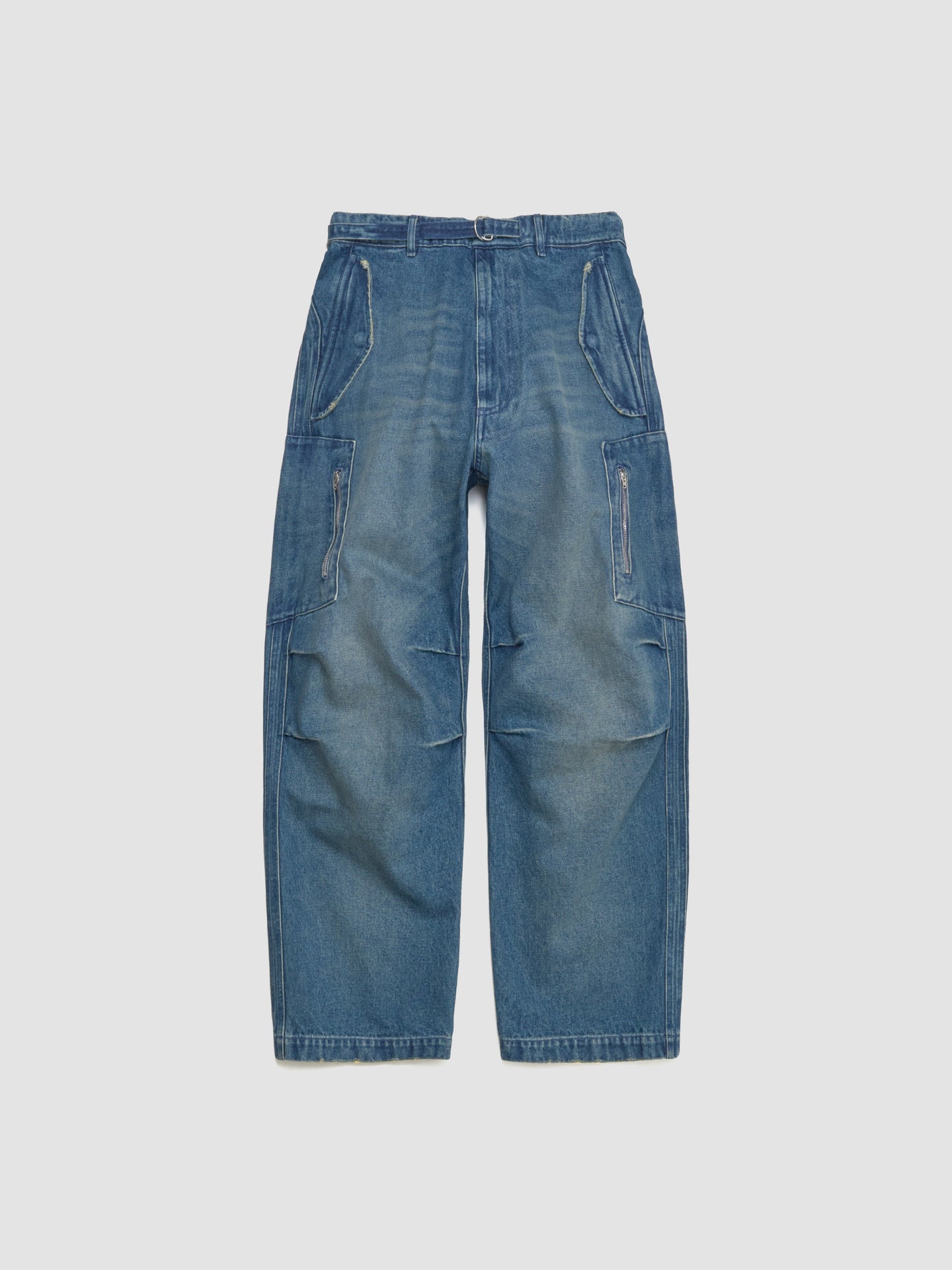 Washed Denim Berlin Baggies Pants in Blue