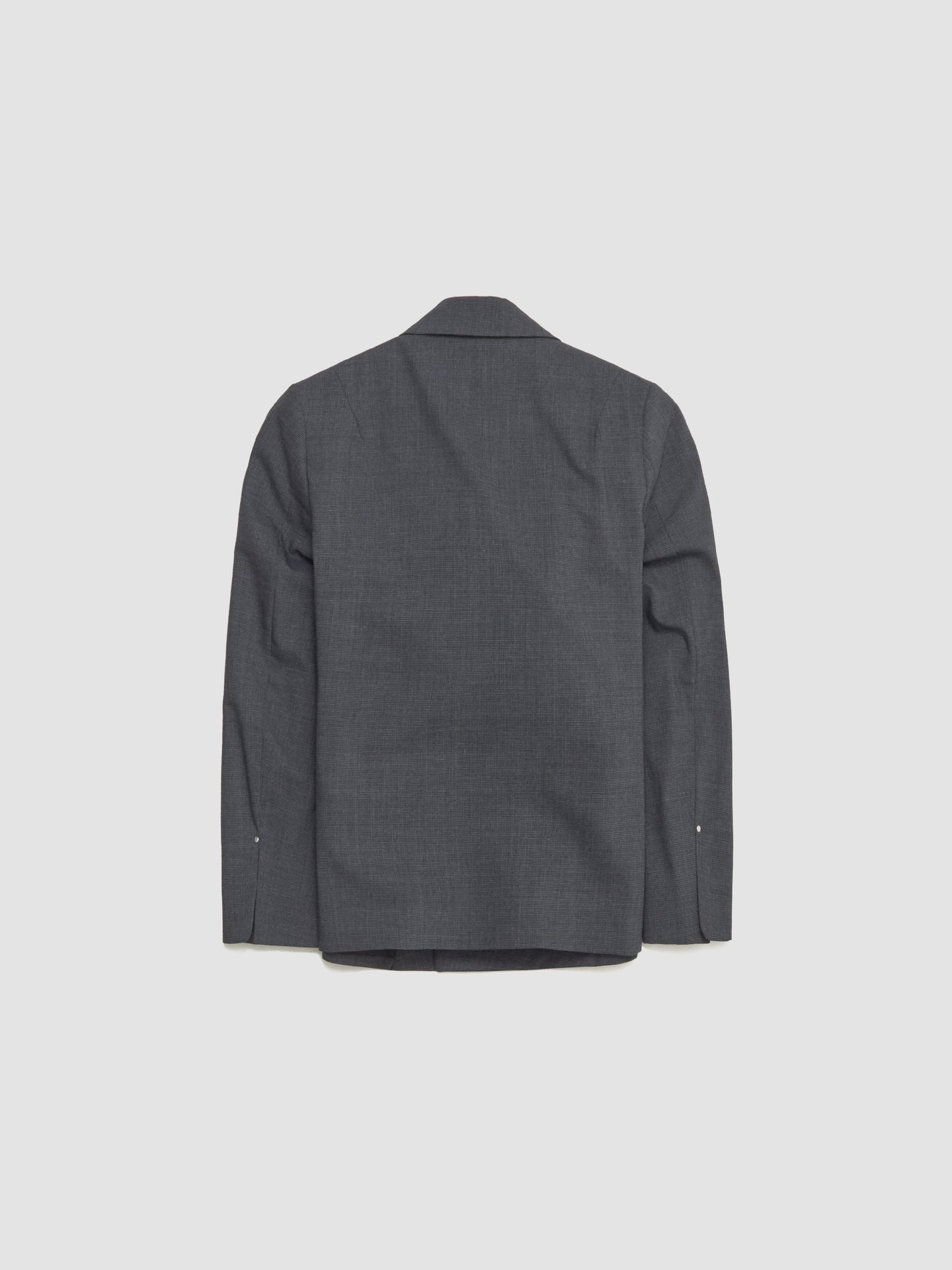 Houndstooth Double Breasted Suit Jacket in Dark Grey
