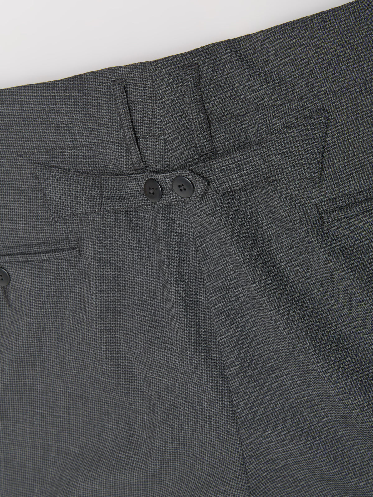 Houndstooth Large Suit Trousers in Dark Grey