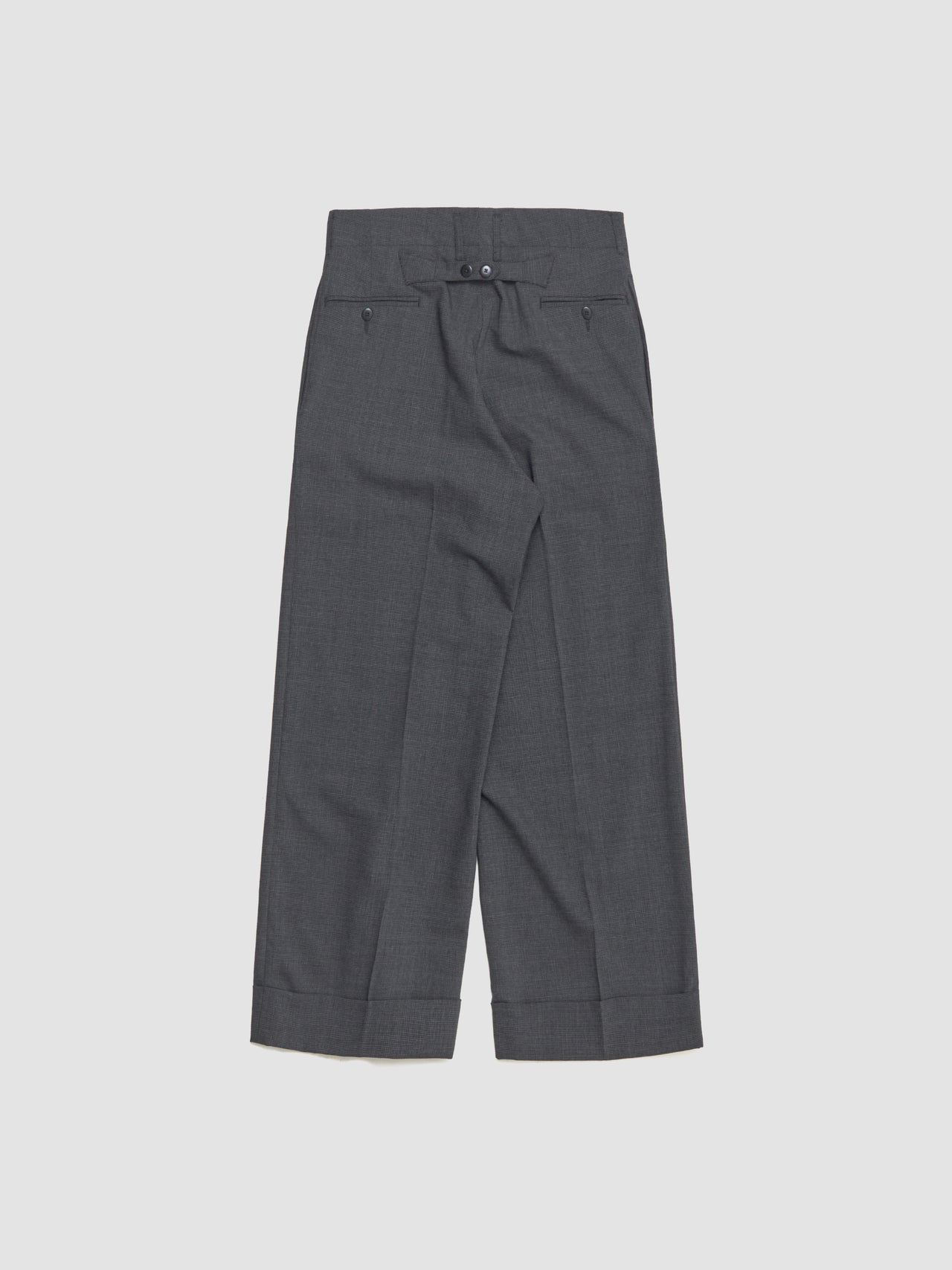 Houndstooth Large Suit Trousers in Dark Grey