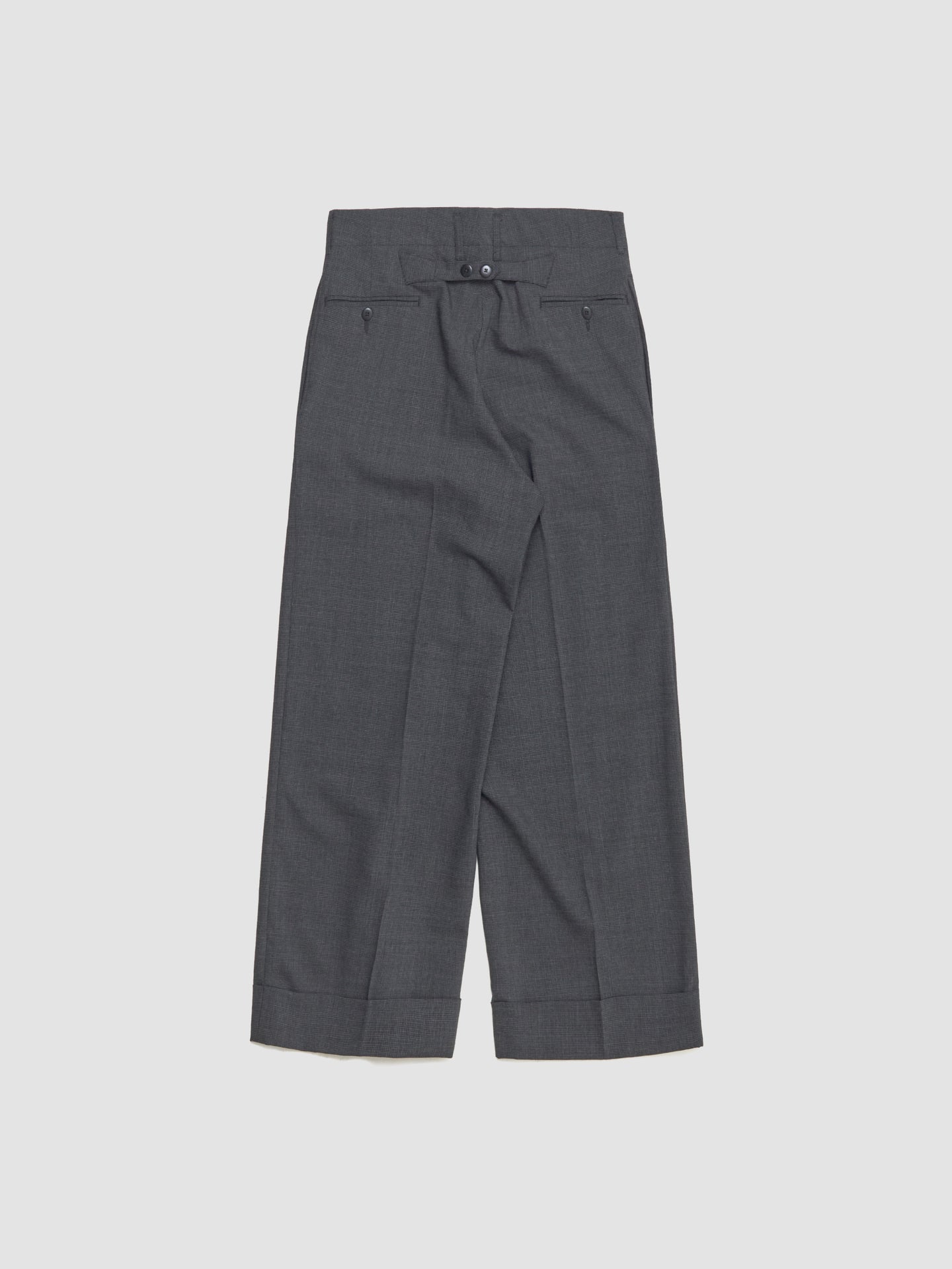 Houndstooth Large Suit Trousers in Dark Grey