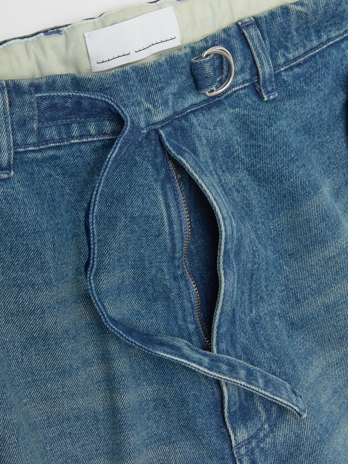 Washed Denim Berlin Baggies Pants in Blue