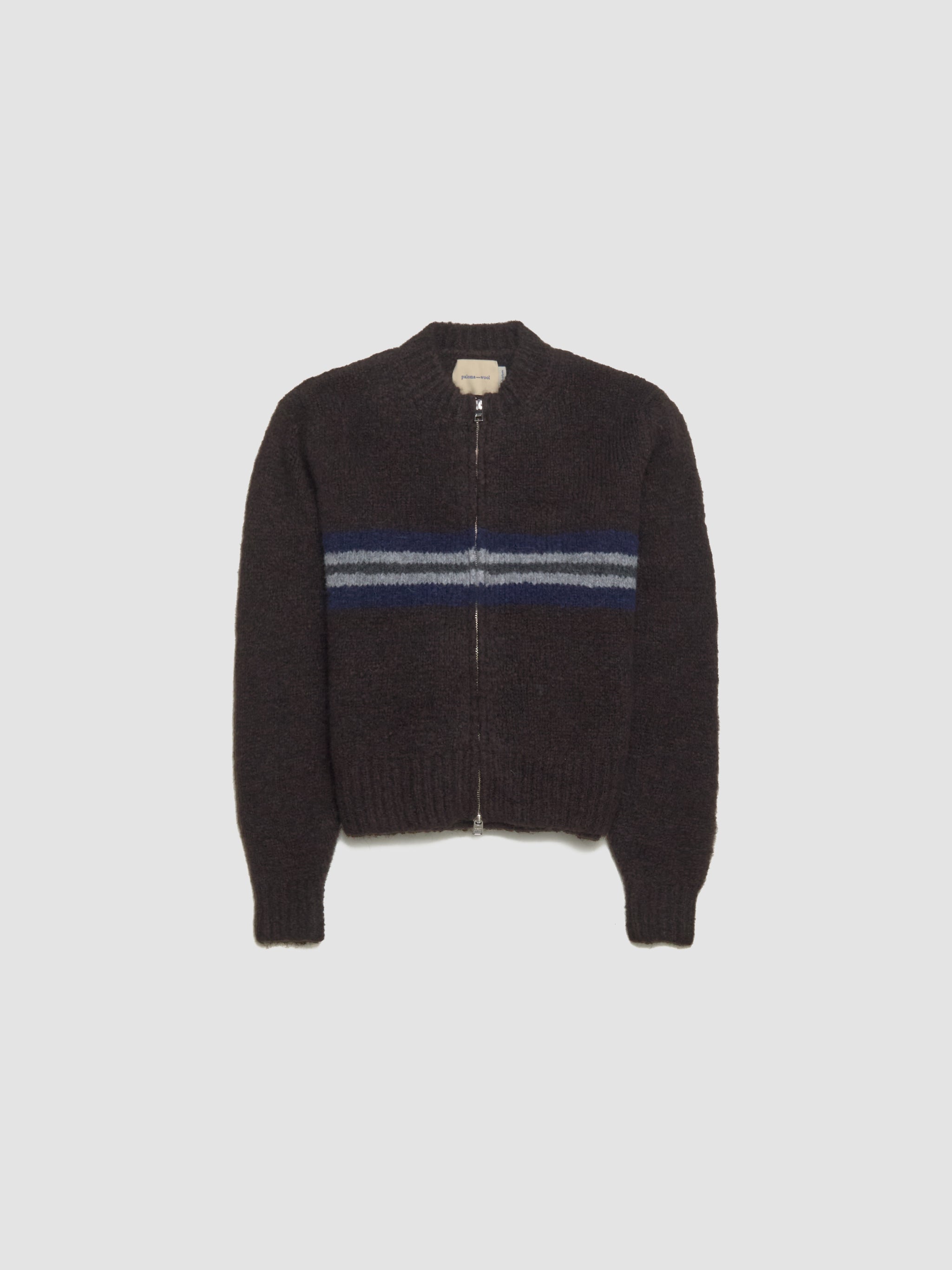 Men's Penalti Zipped Cardigan in Brown