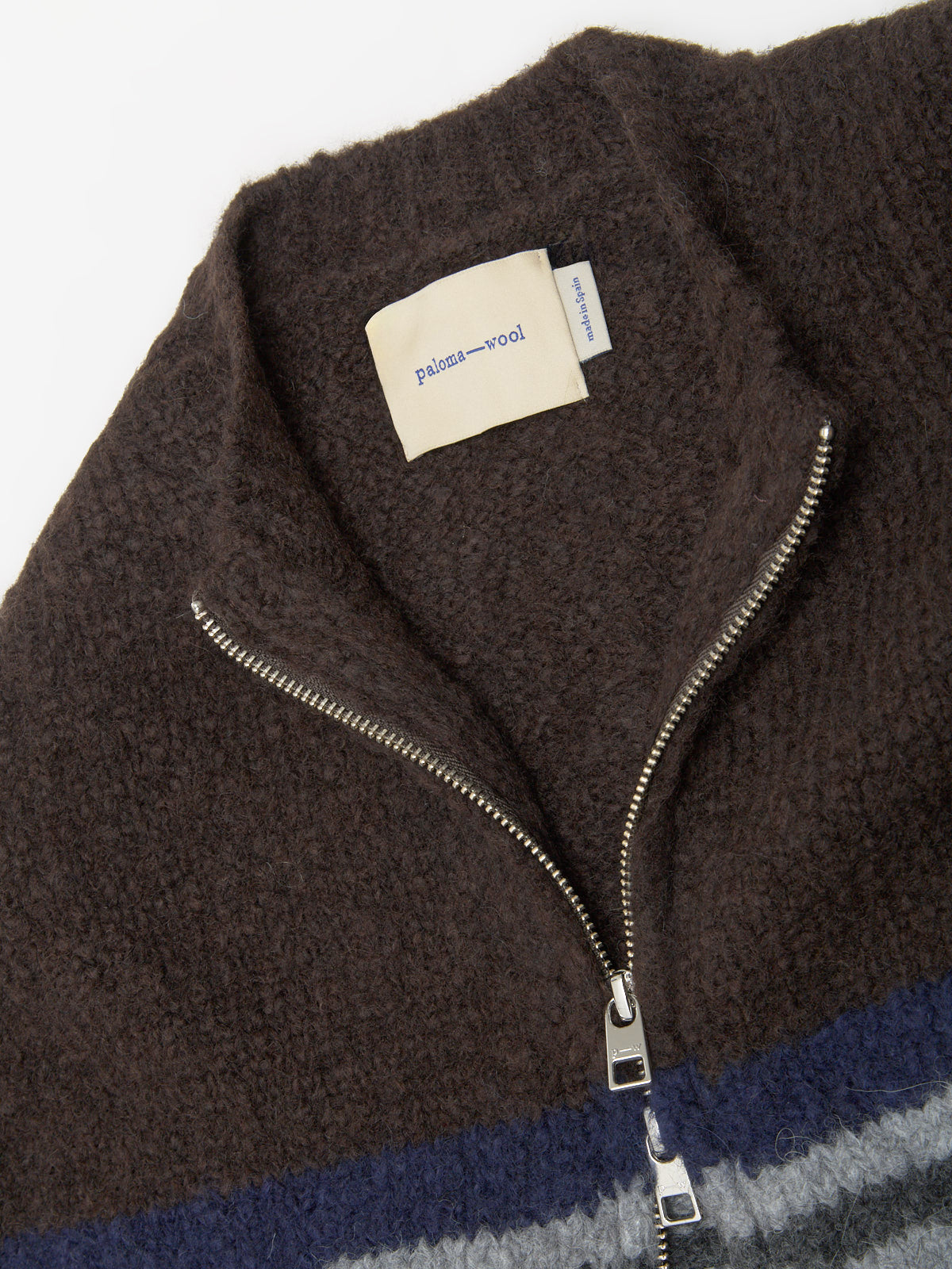 Men's Penalti Zipped Cardigan in Brown
