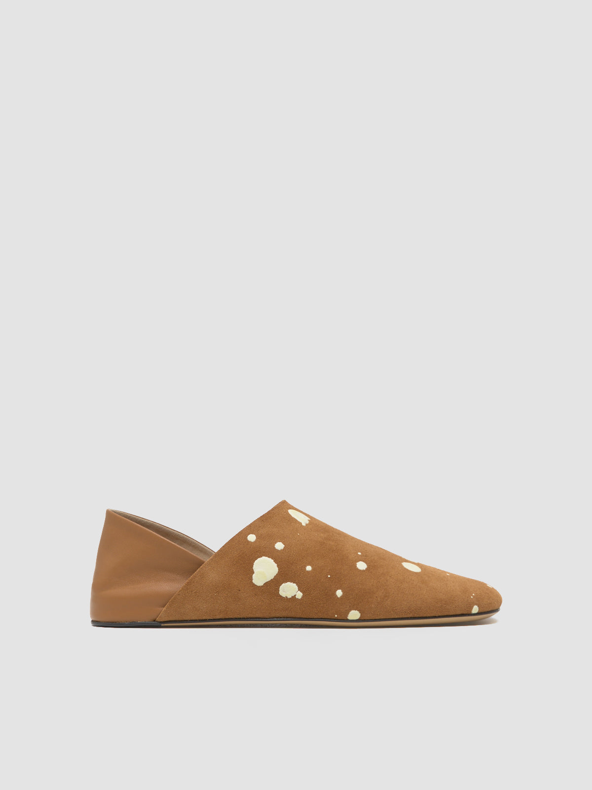 Men's Babouche in Tan & Cream