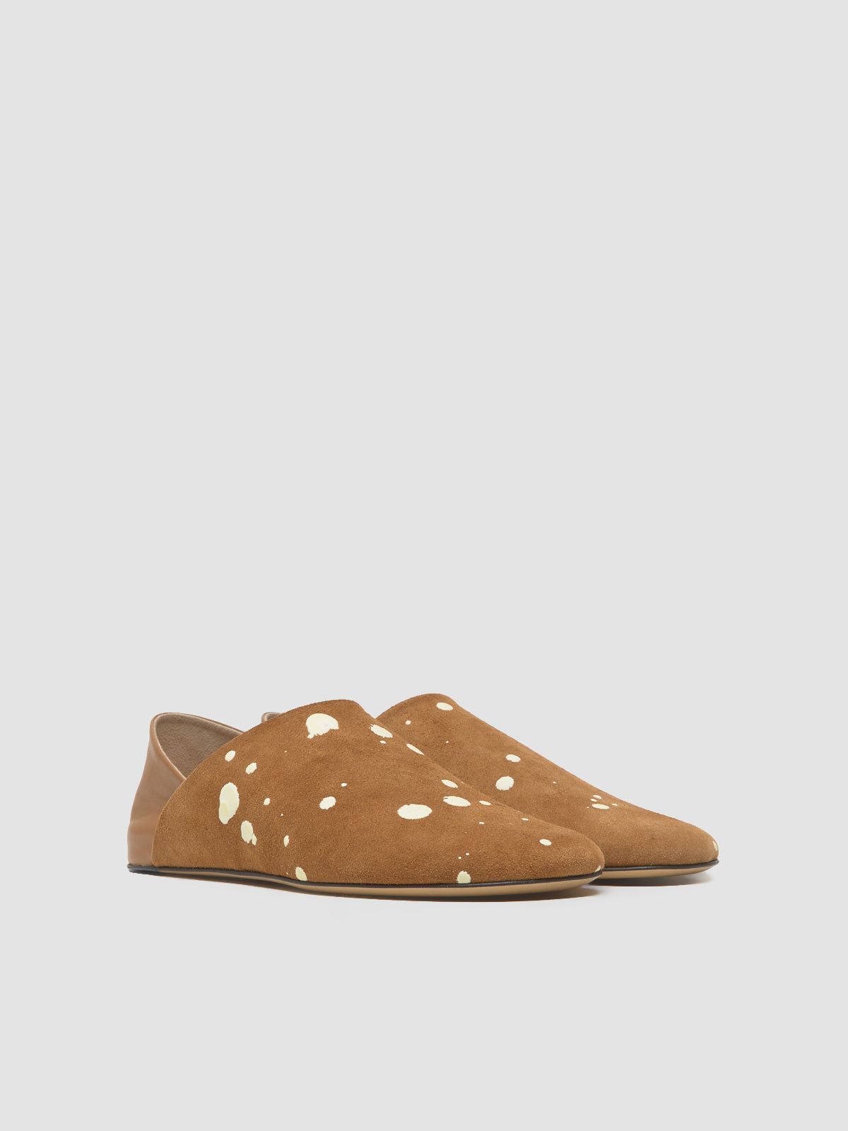 Men's Babouche in Tan & Cream
