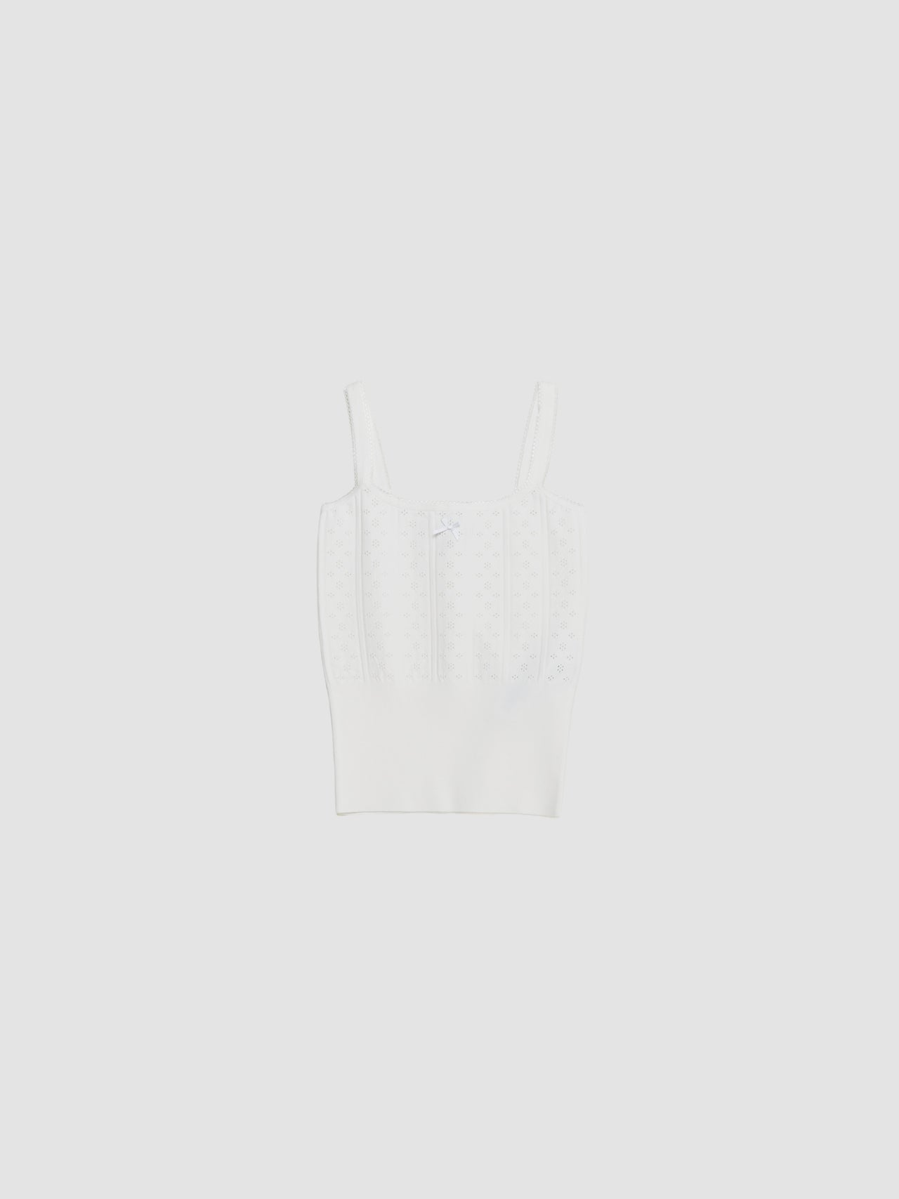 Pointelle Tank Top in Off-White
