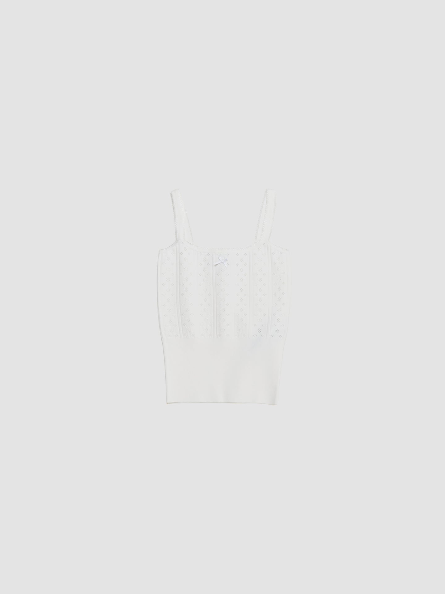 Pointelle Tank Top in Off-White