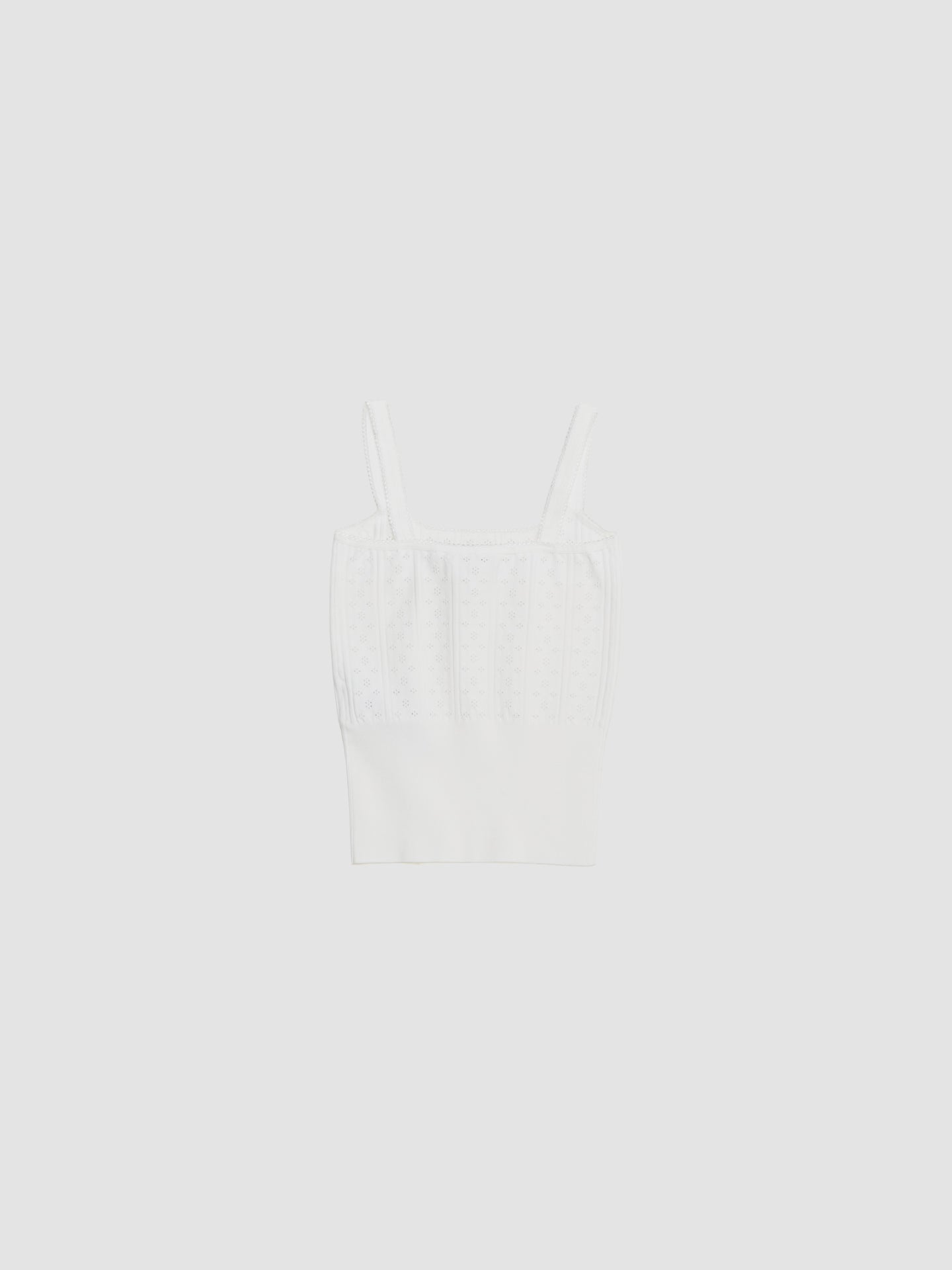 Pointelle Tank Top in Off-White