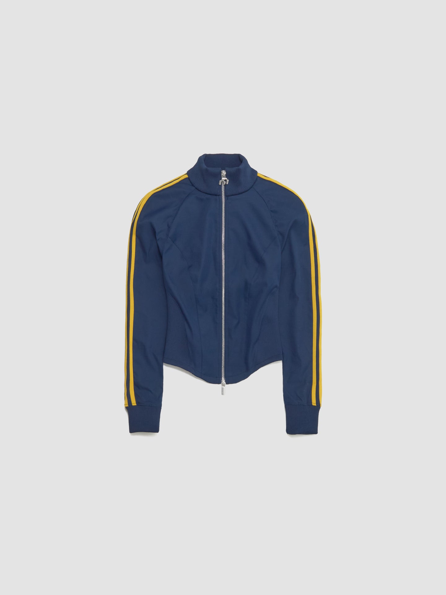 x Miaou Corset Track Top in Collegiate Navy & Hazy Yellow