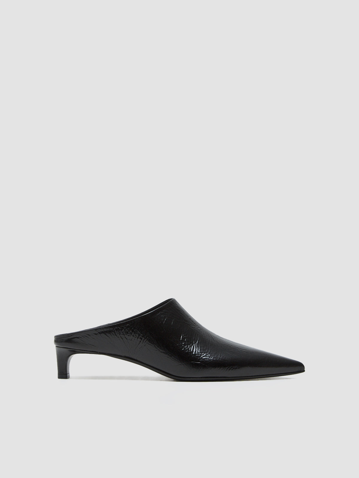 Heeled Mules in Black