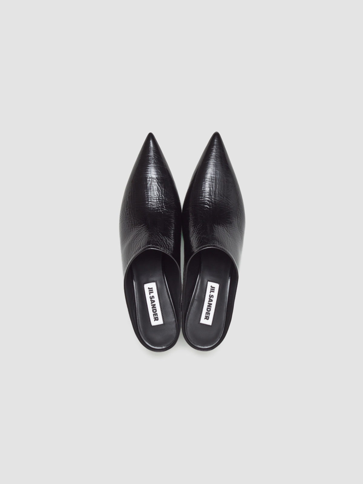 Heeled Mules in Black