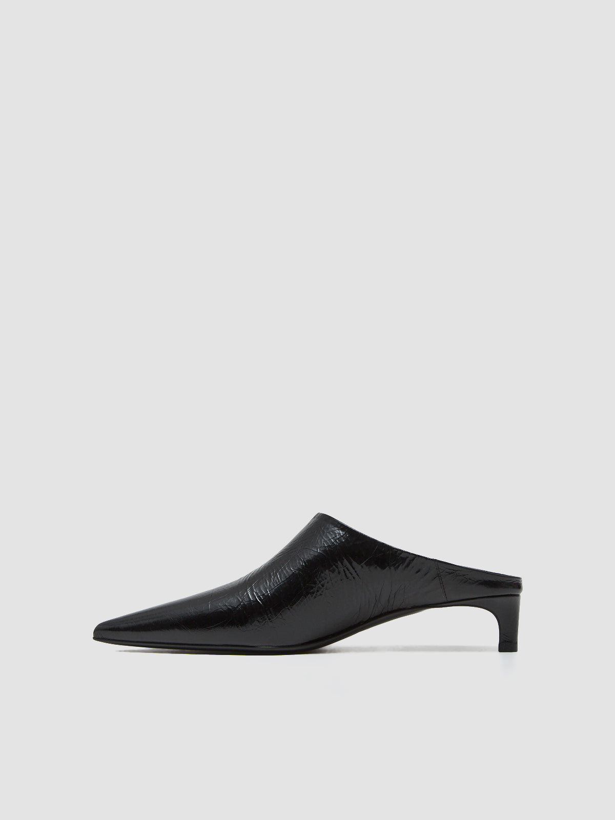 Heeled Mules in Black