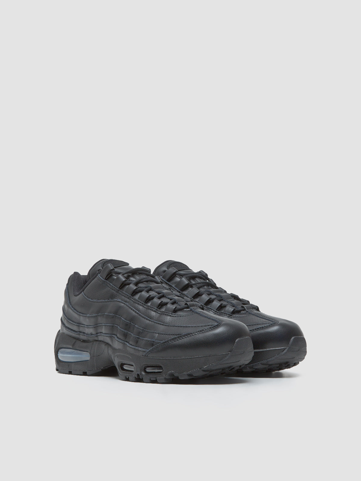 Air Max 95 Big Bubble Leather Sneaker in Black