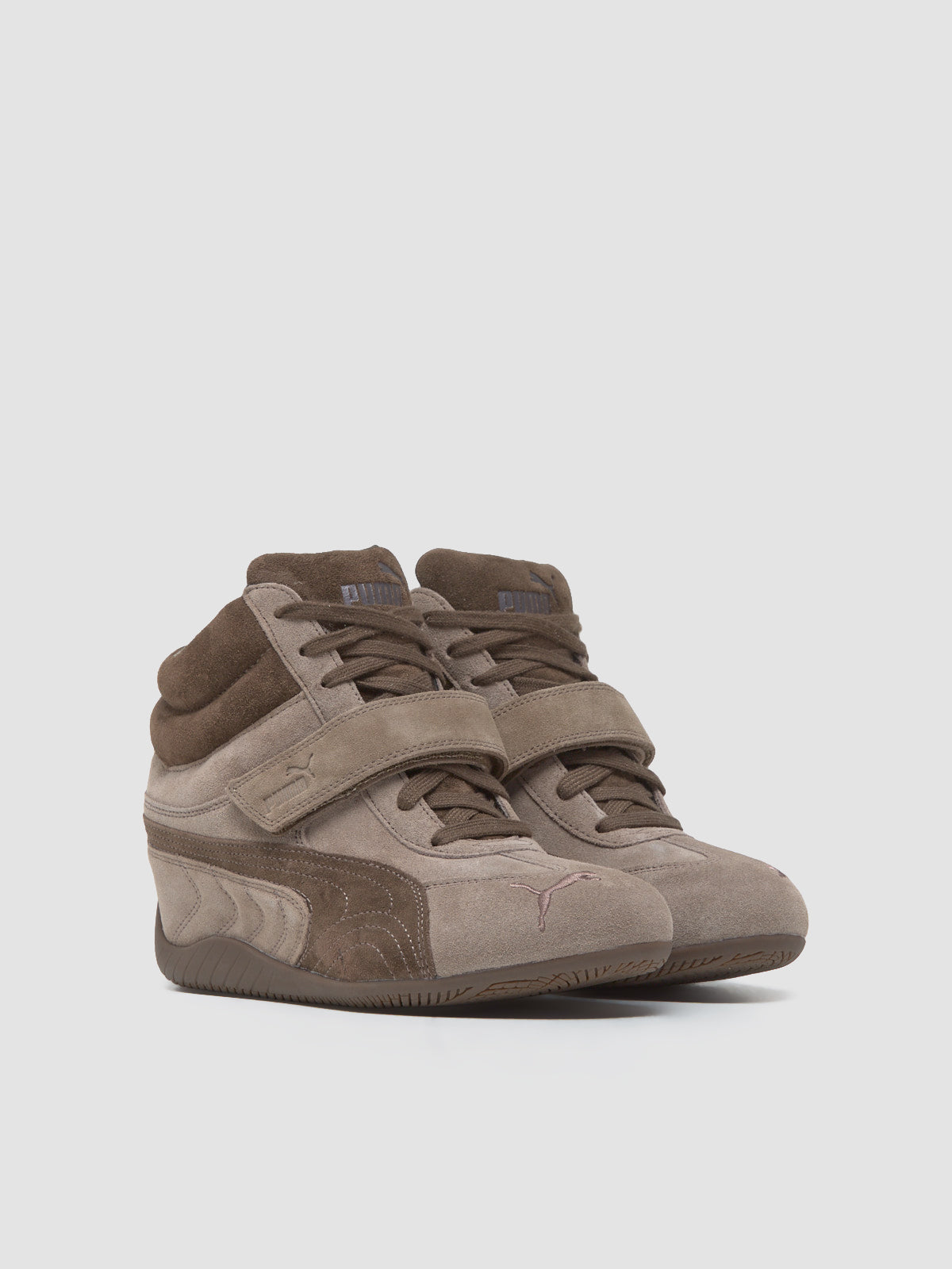 WMNS Speedcat Wedge Sneaker in Totally Taupe & Chocolate