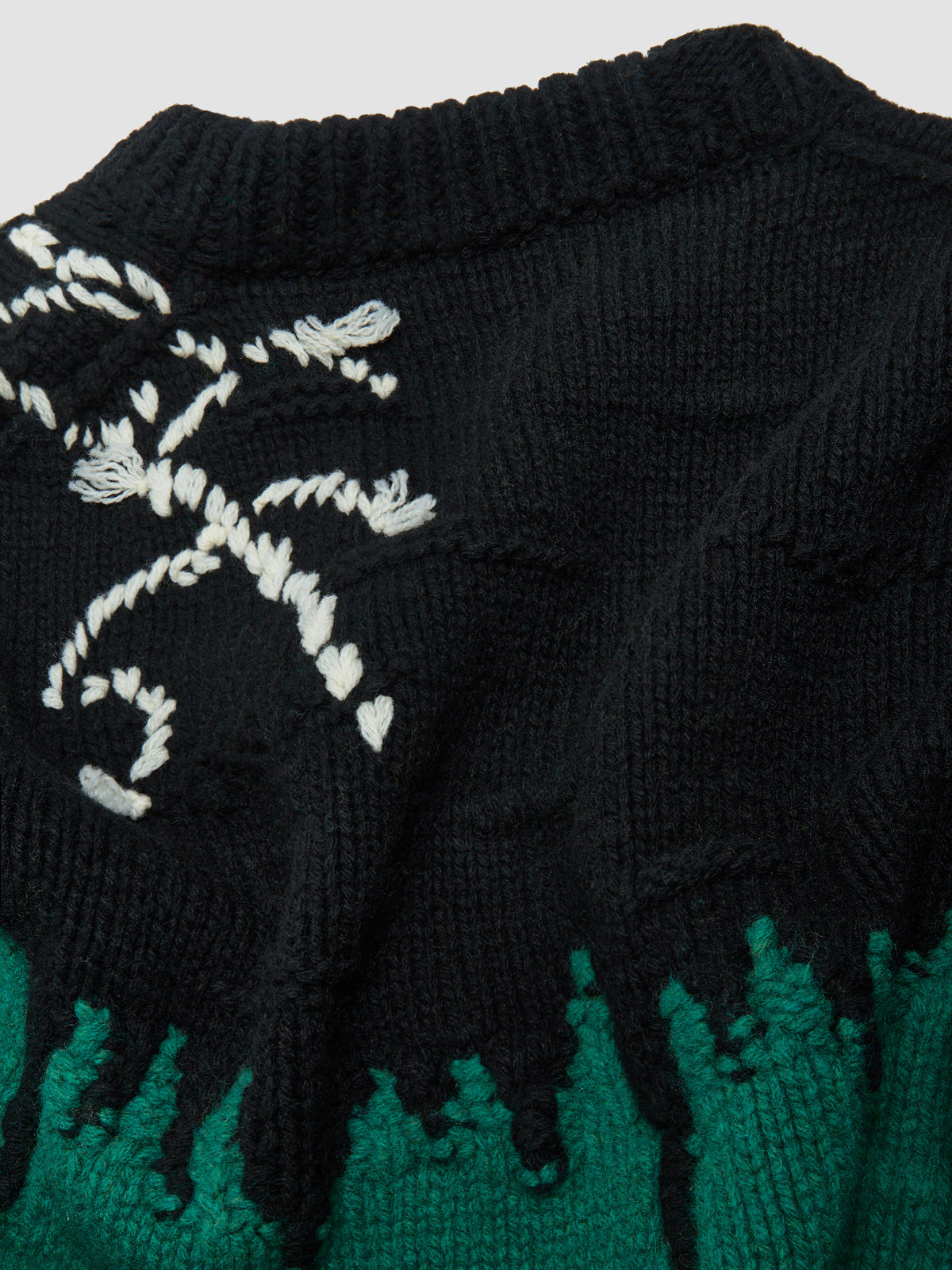 Hand-Knitted Shetland Wool Jacquard Pullover