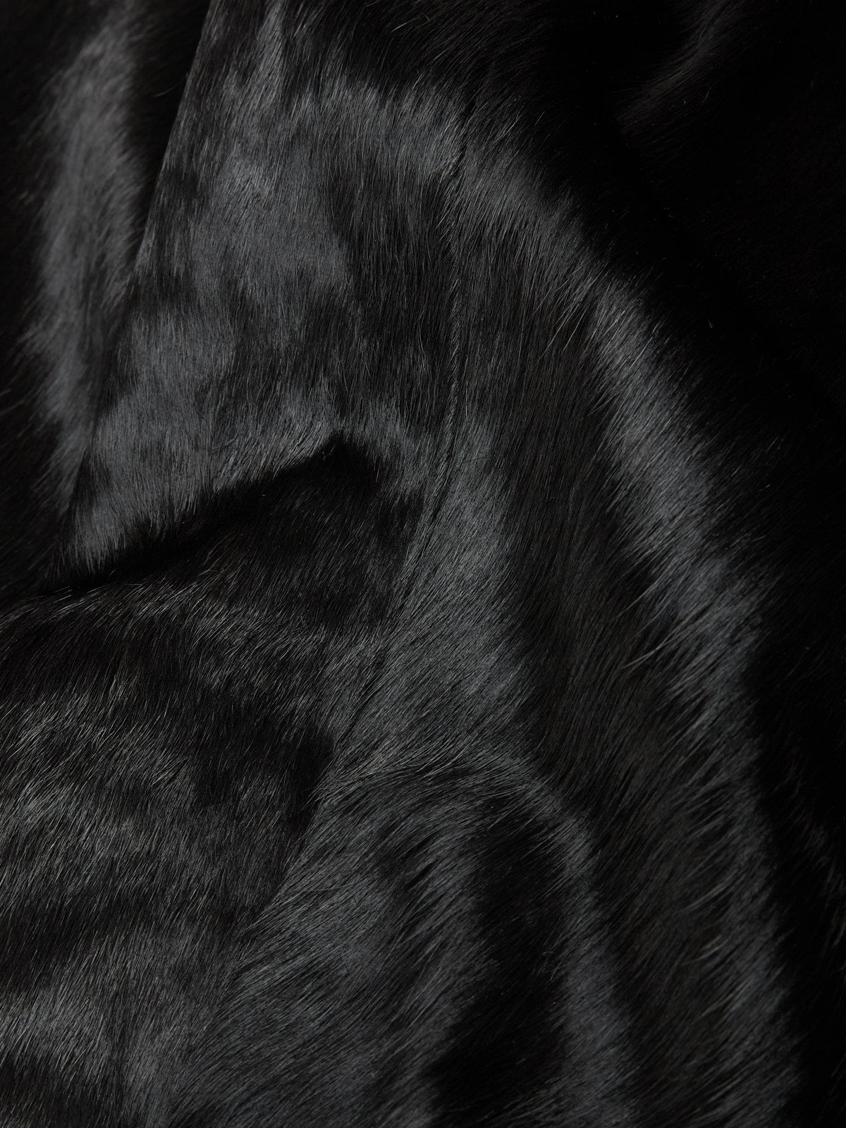 Wide Twist Cow Hide Pants in Black