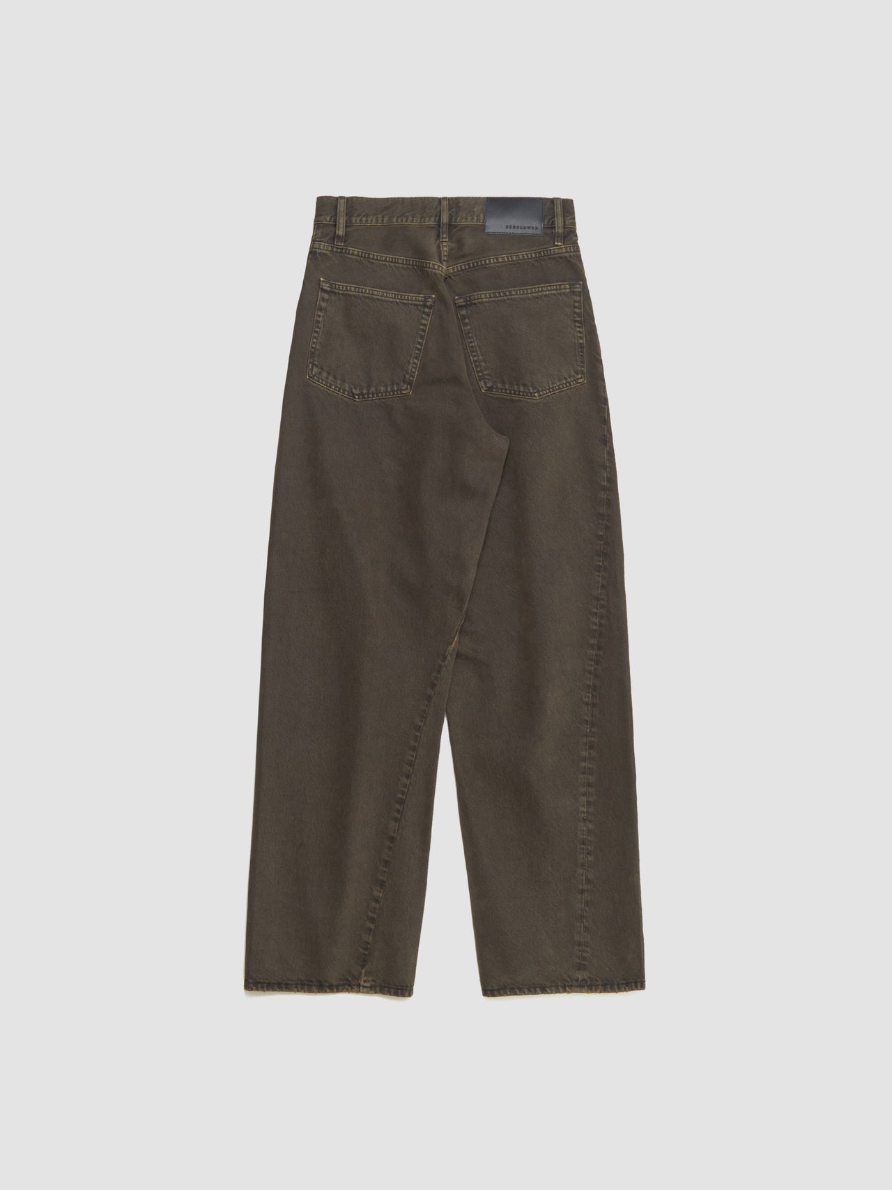 Wide Twist Jeans in Overdyed Black Khaki