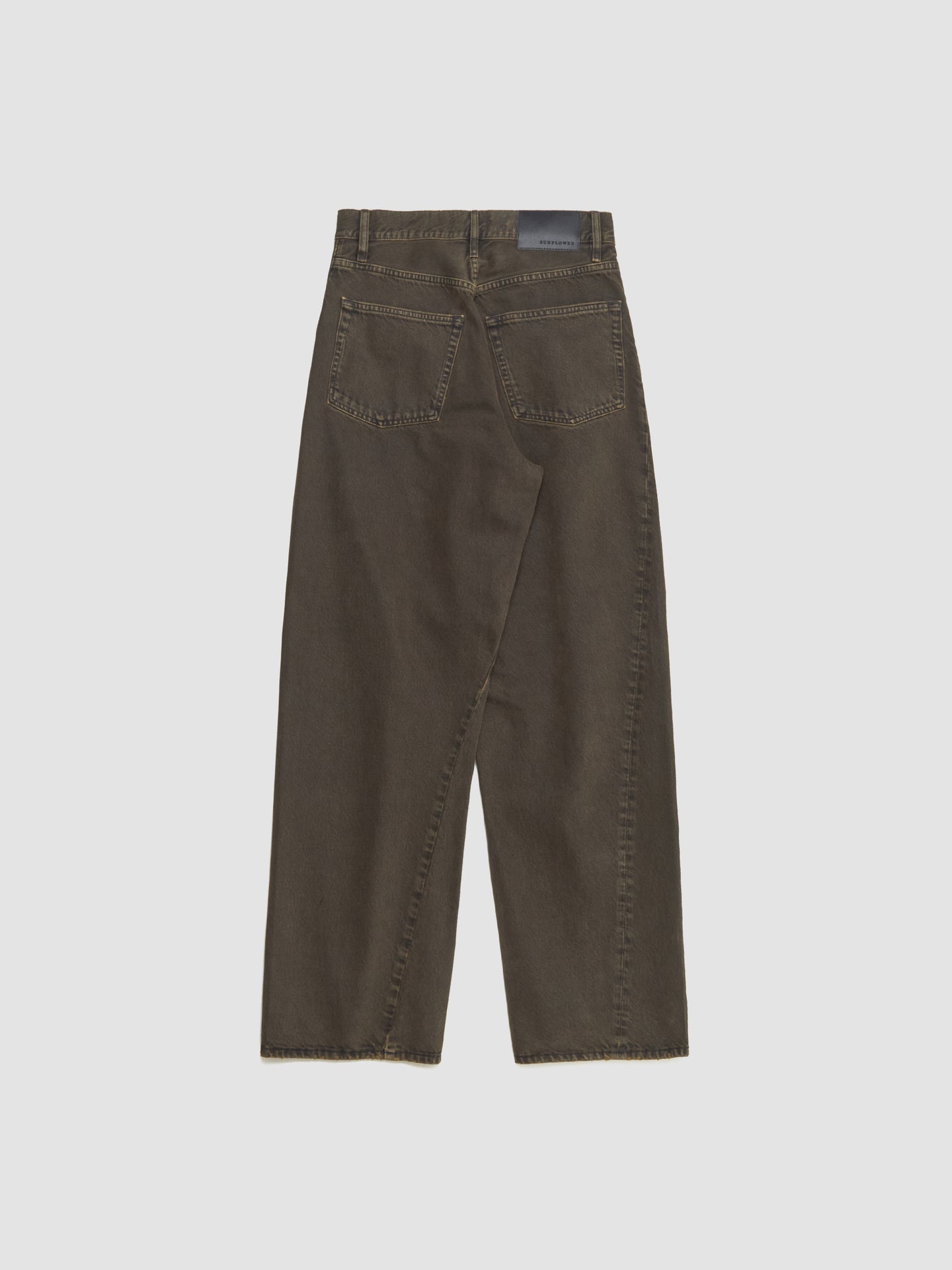 Wide Twist Jeans in Overdyed Black Khaki