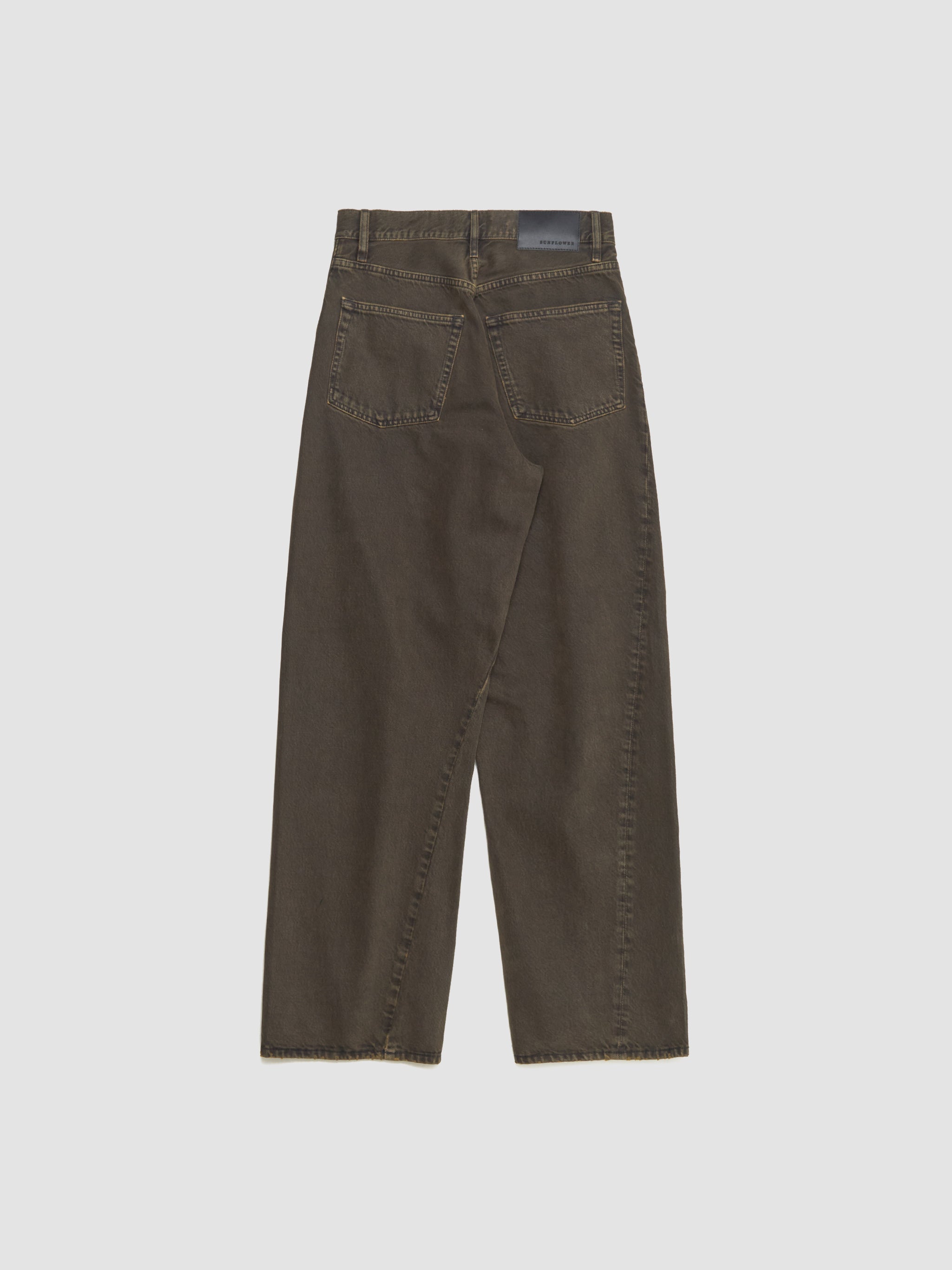 Wide Twist Jeans in Overdyed Black Khaki