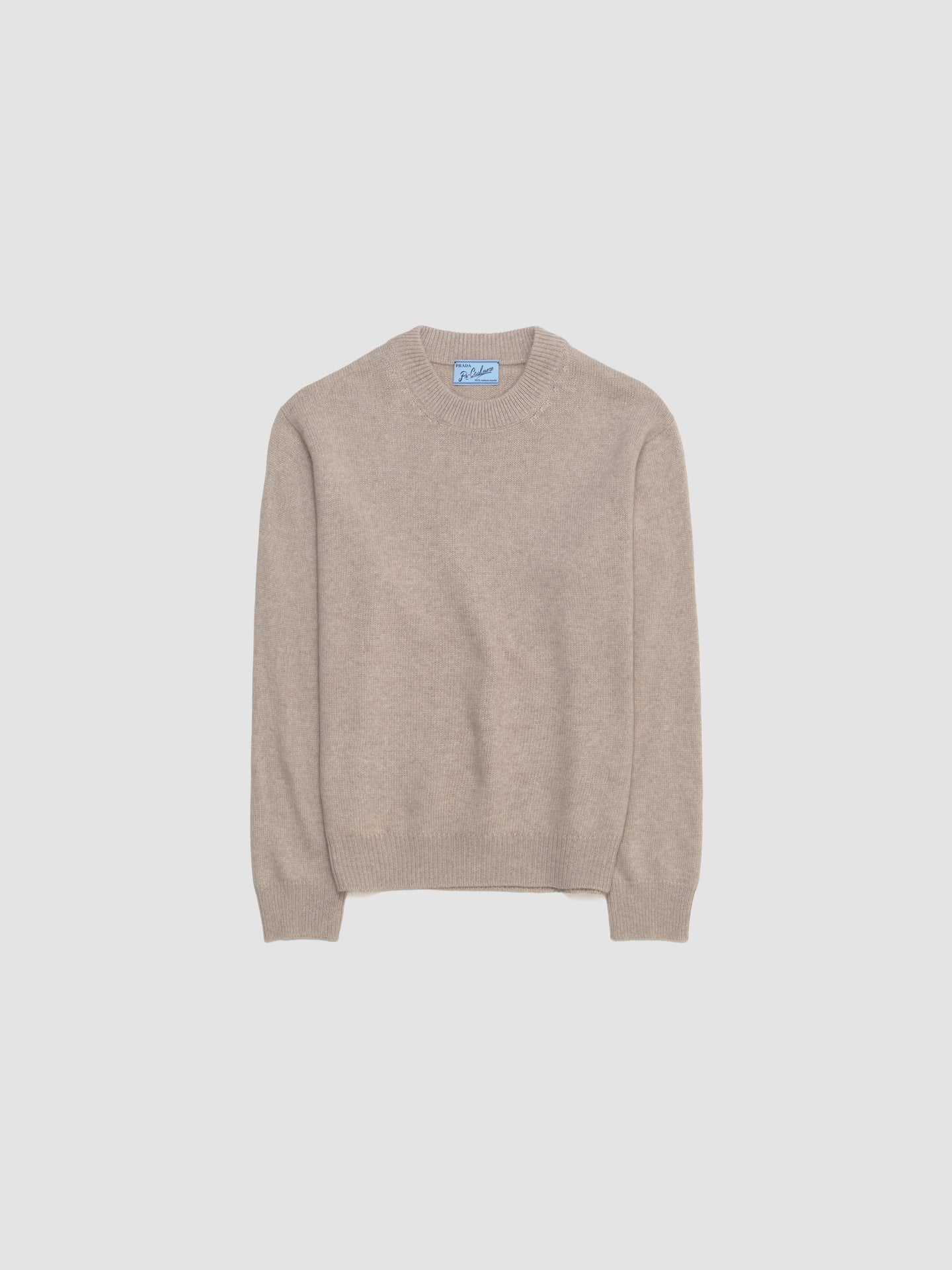Re-Cashmere Round Neck Sweater in Beige