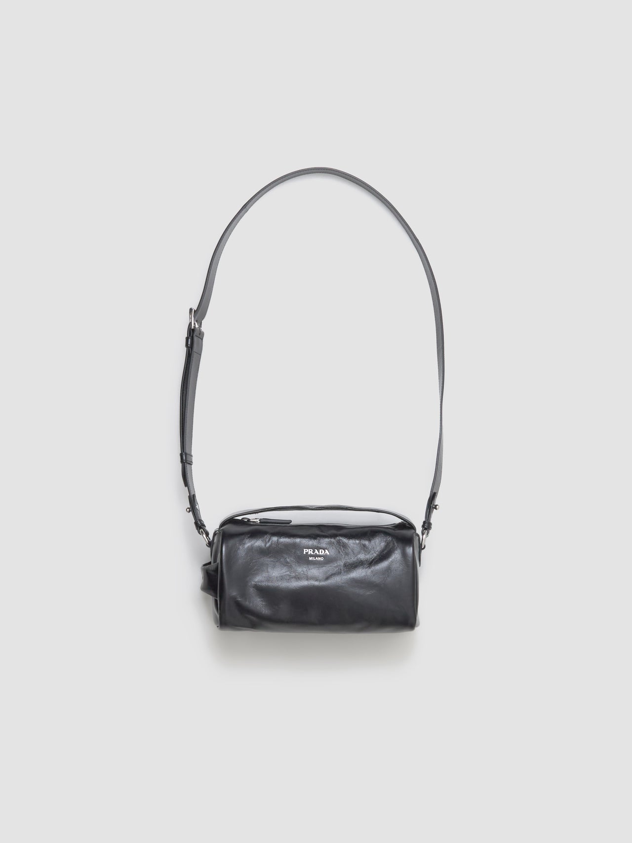 Leather Shoulder Bag in Black