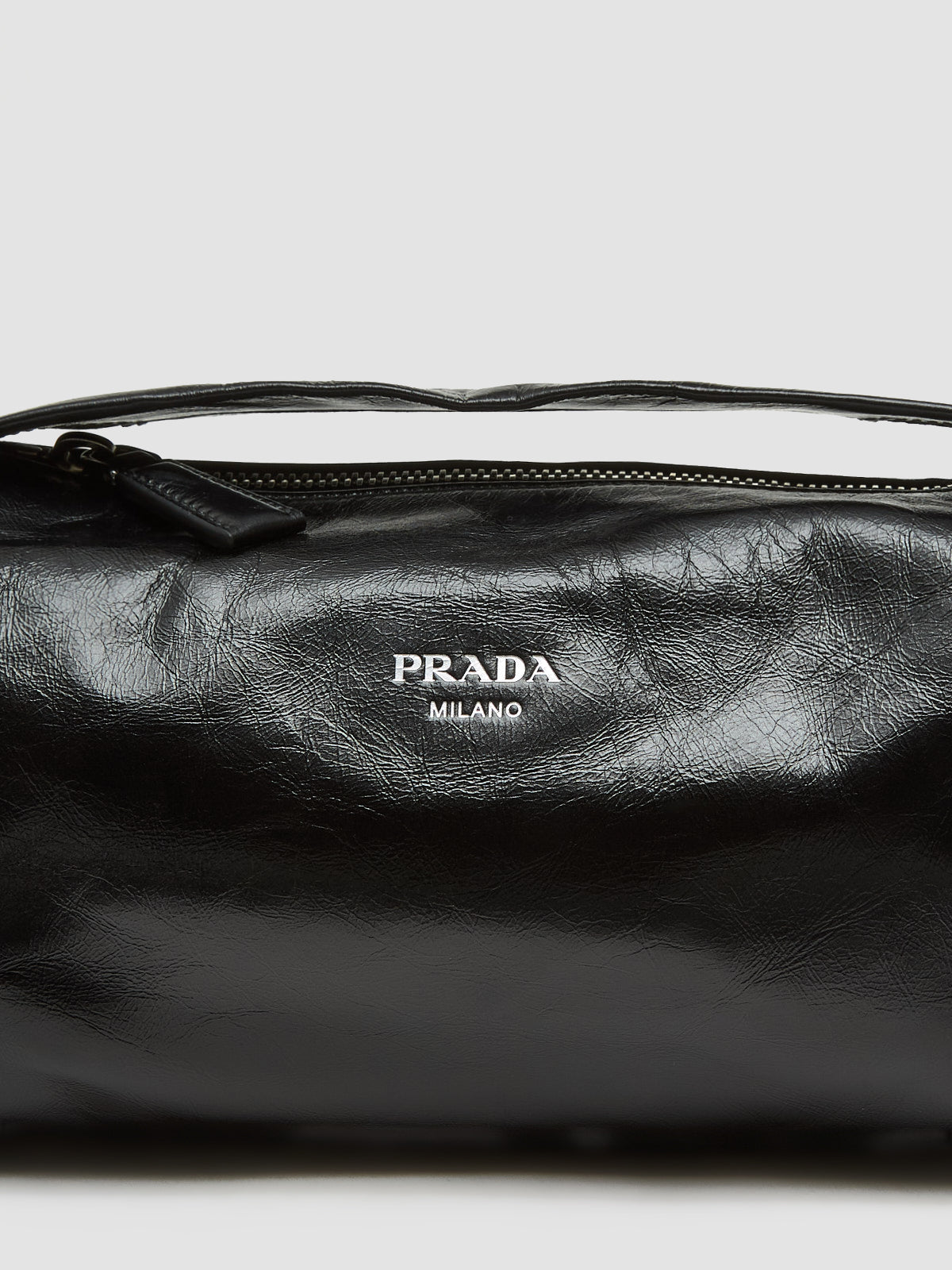 Leather Shoulder Bag in Black