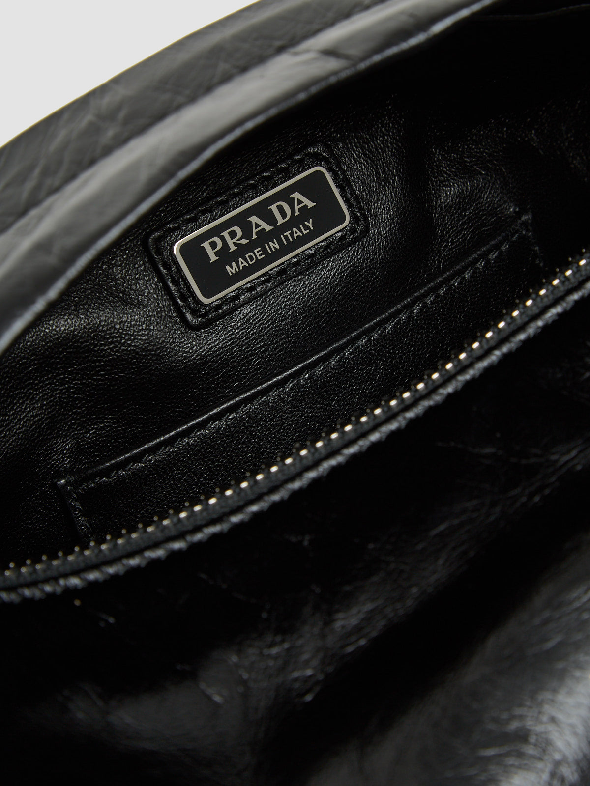 Leather Shoulder Bag in Black