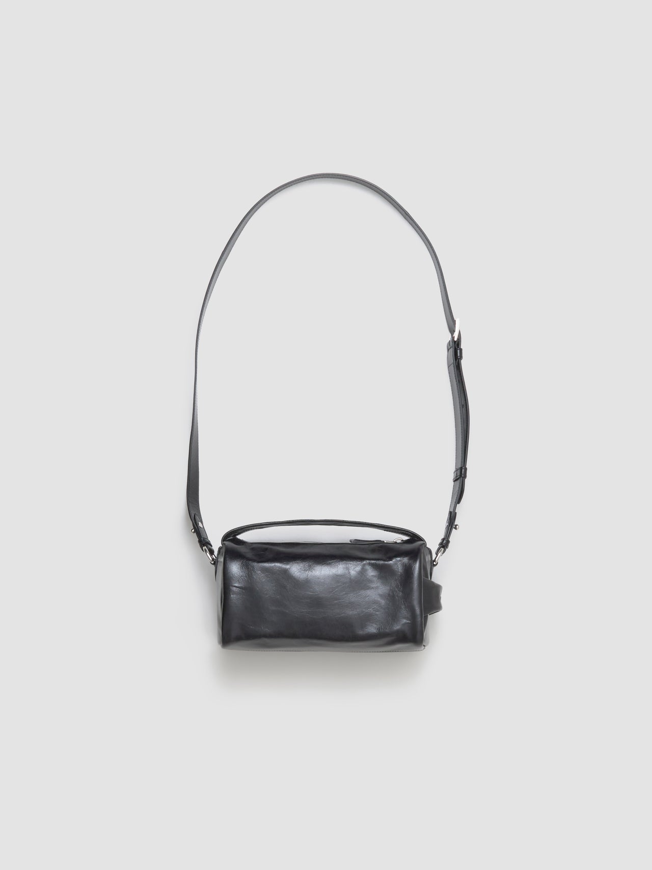 Leather Shoulder Bag in Black