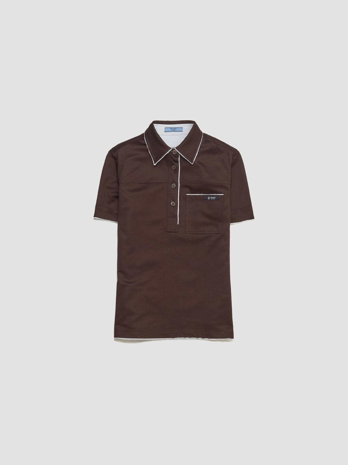 Lisle Cotton Polo Shirt in Ebony