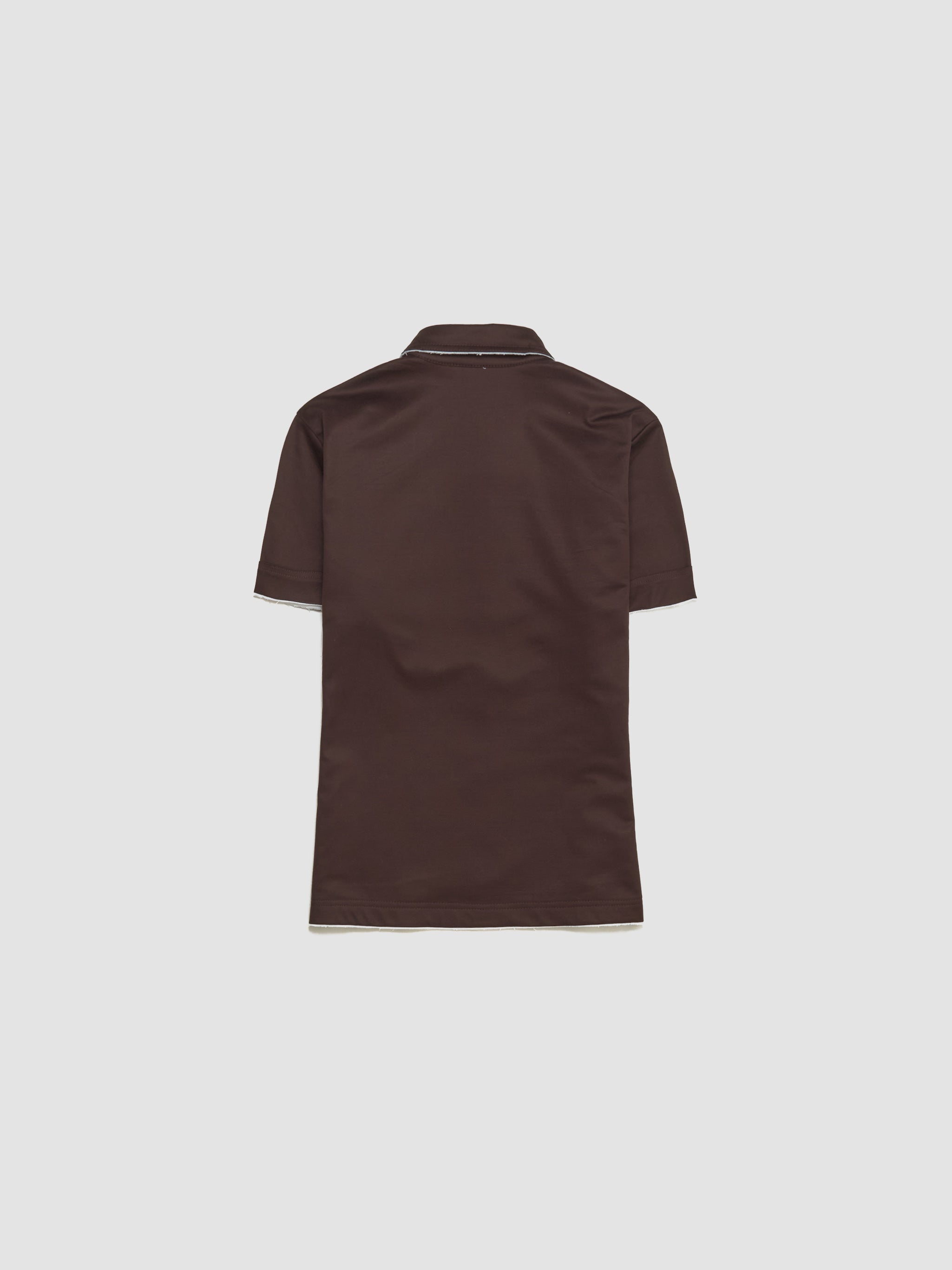 Lisle Cotton Polo Shirt in Ebony