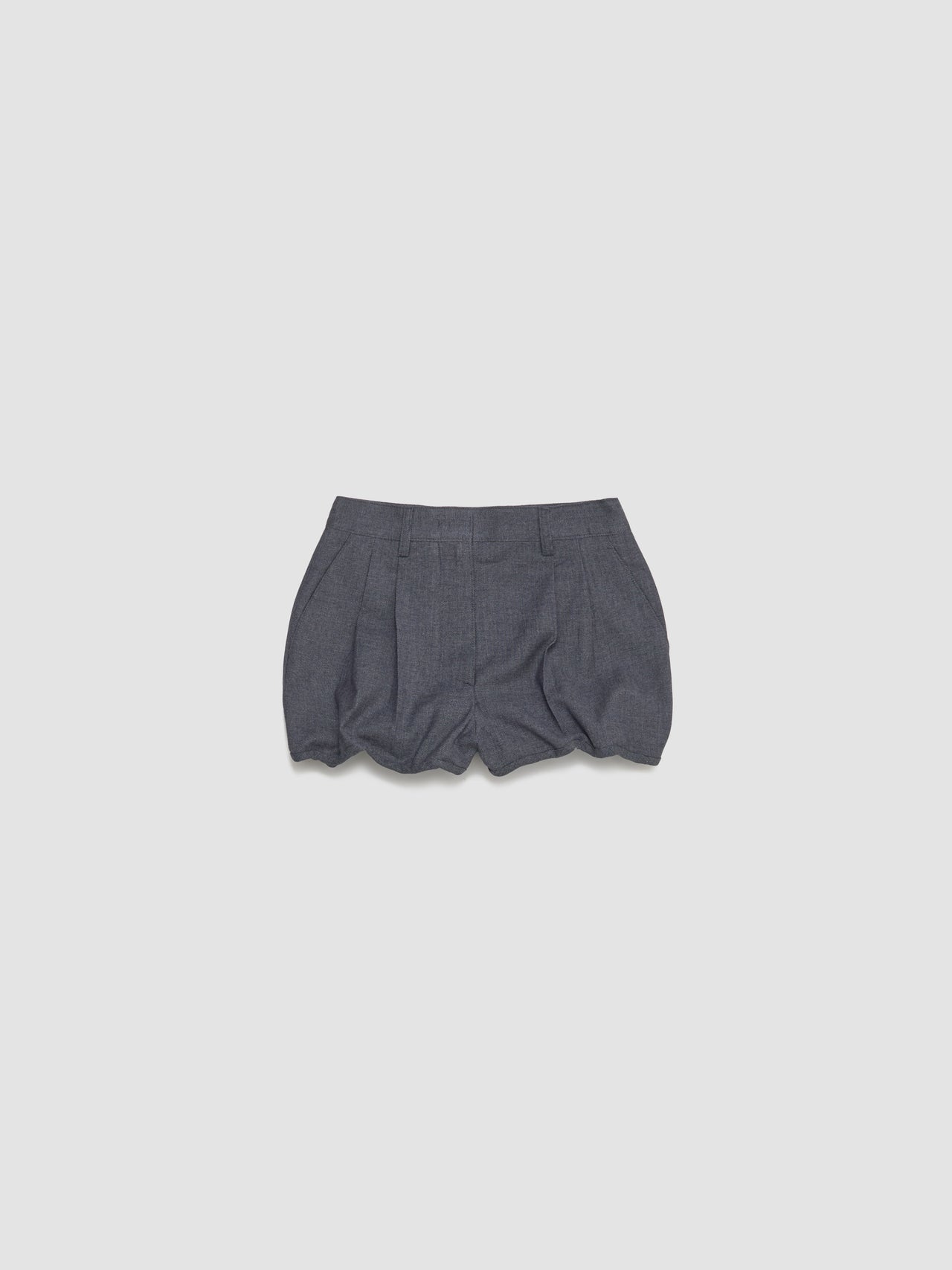 Grisaille and Antiqued Satin Shorts in Grey