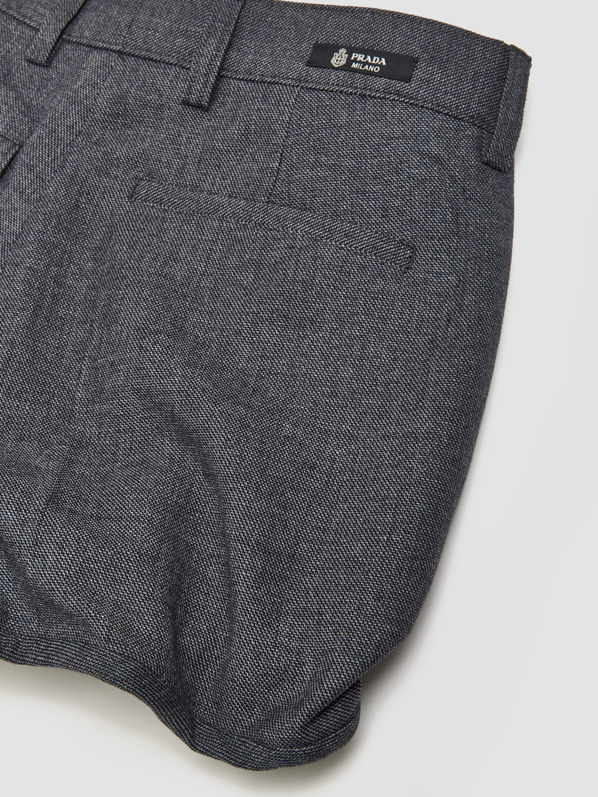 Grisaille and Antiqued Satin Shorts in Grey