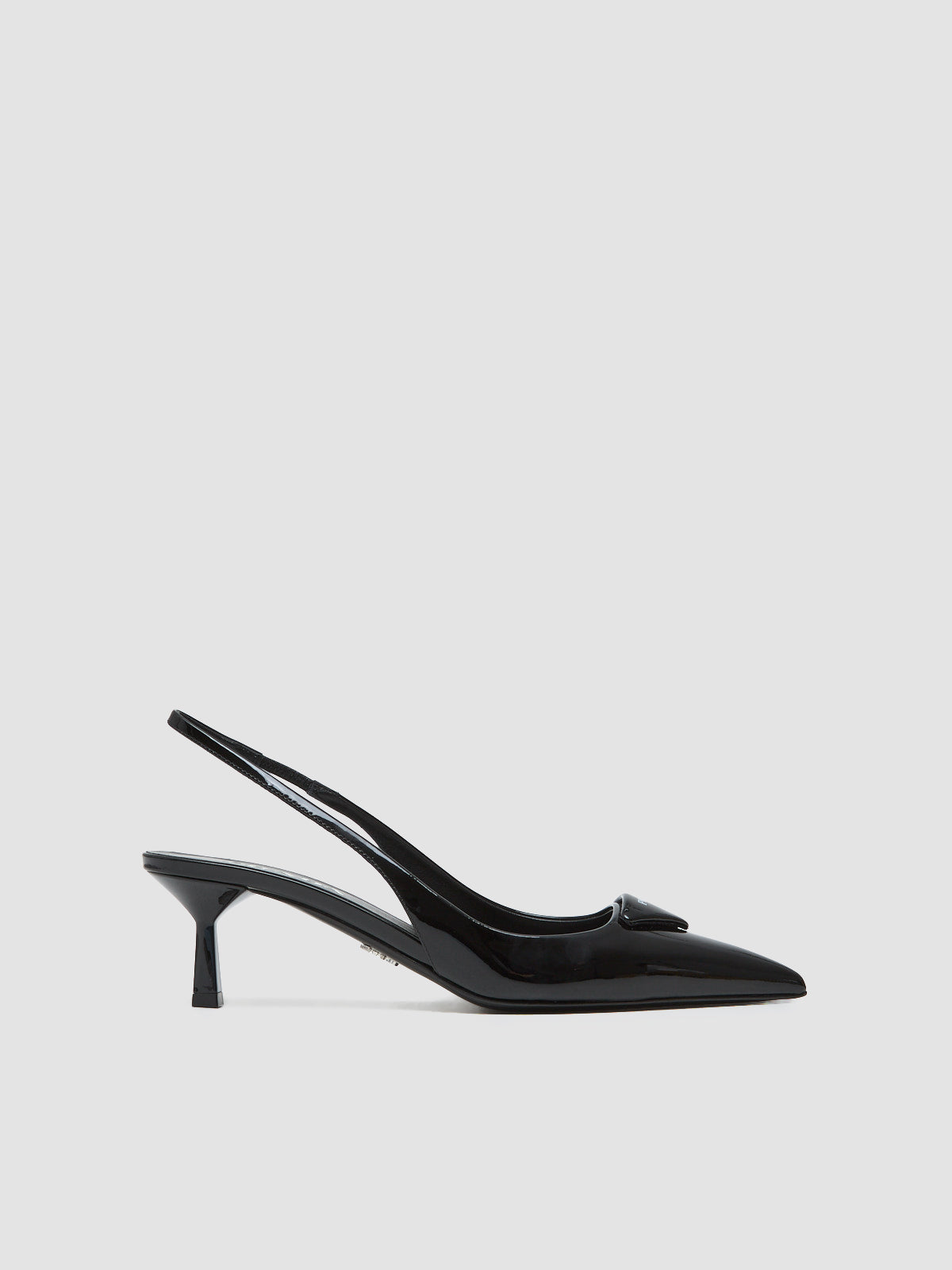 Patent Leather Slingback Pumps in Black
