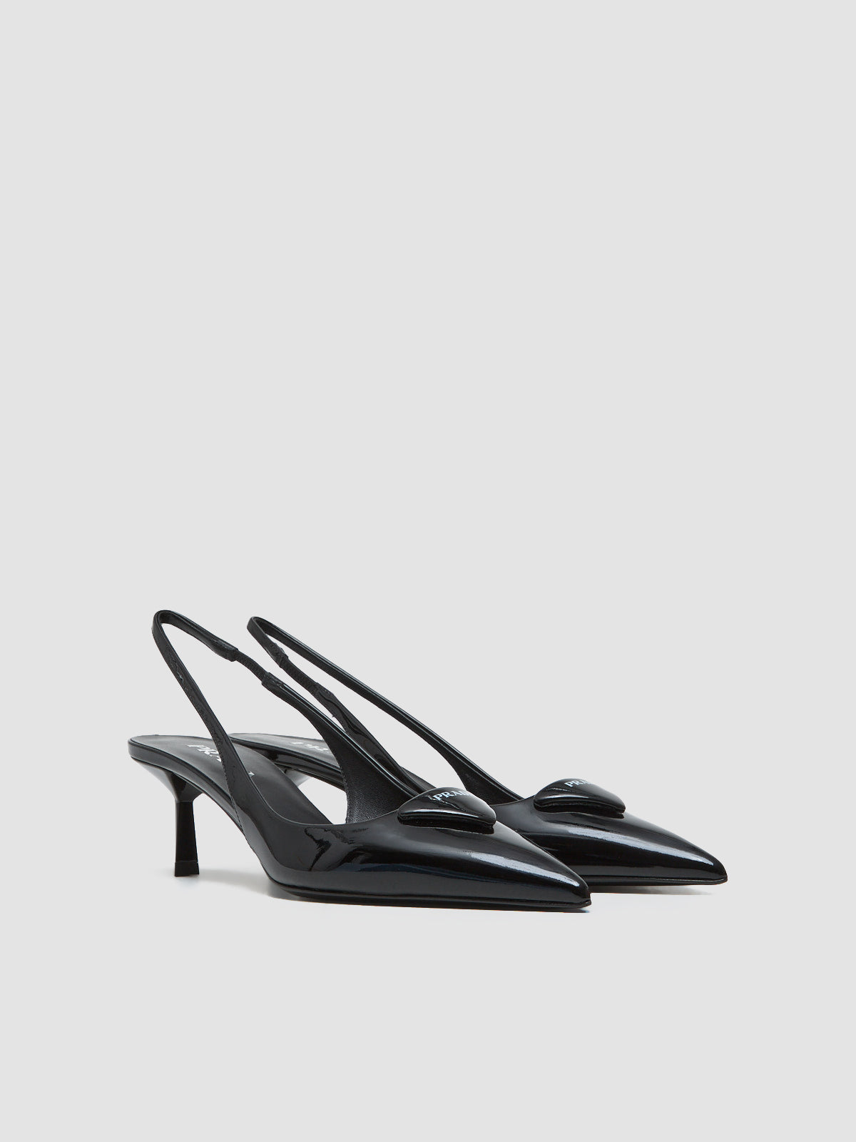Patent Leather Slingback Pumps in Black