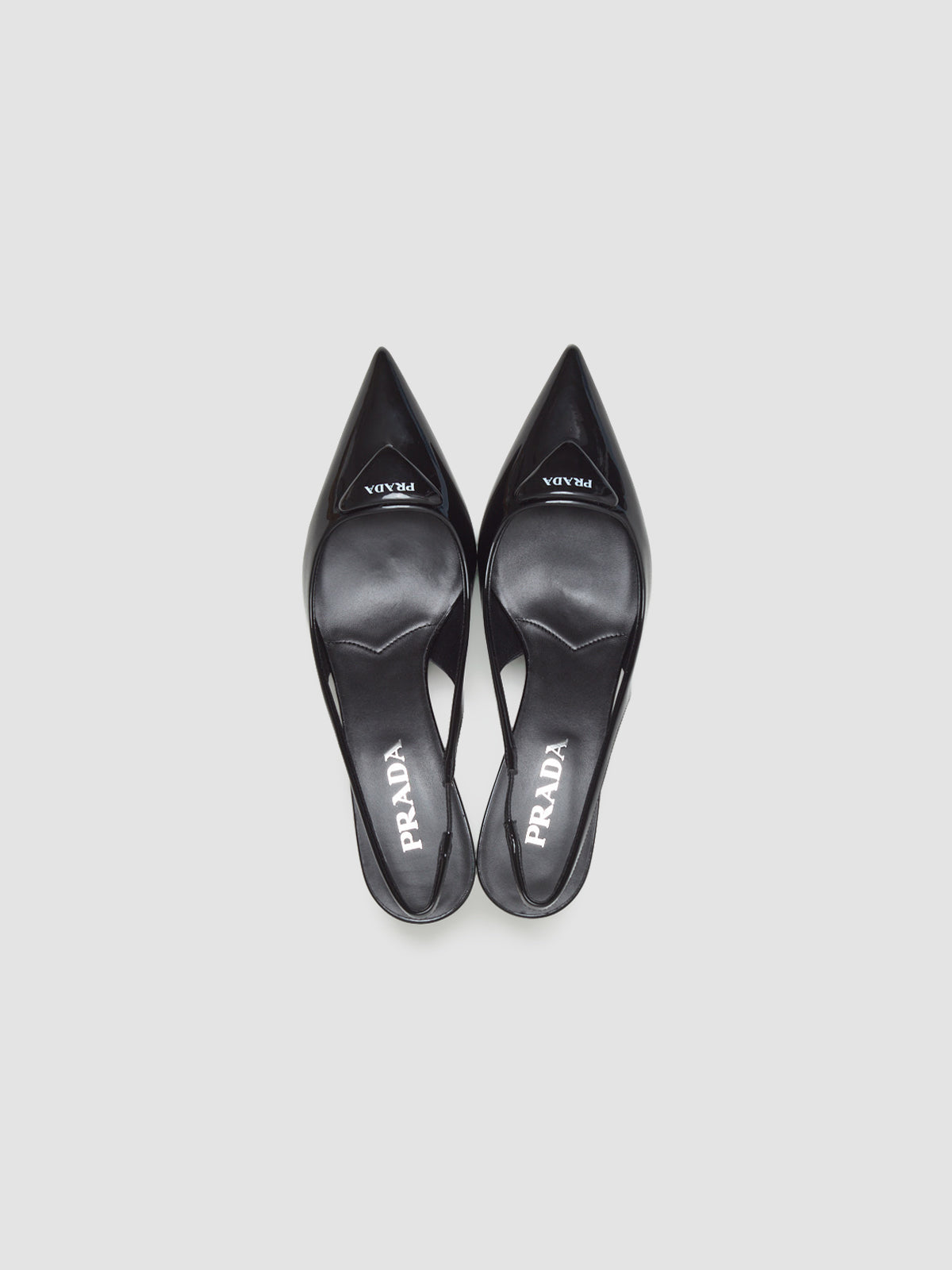 Patent Leather Slingback Pumps in Black