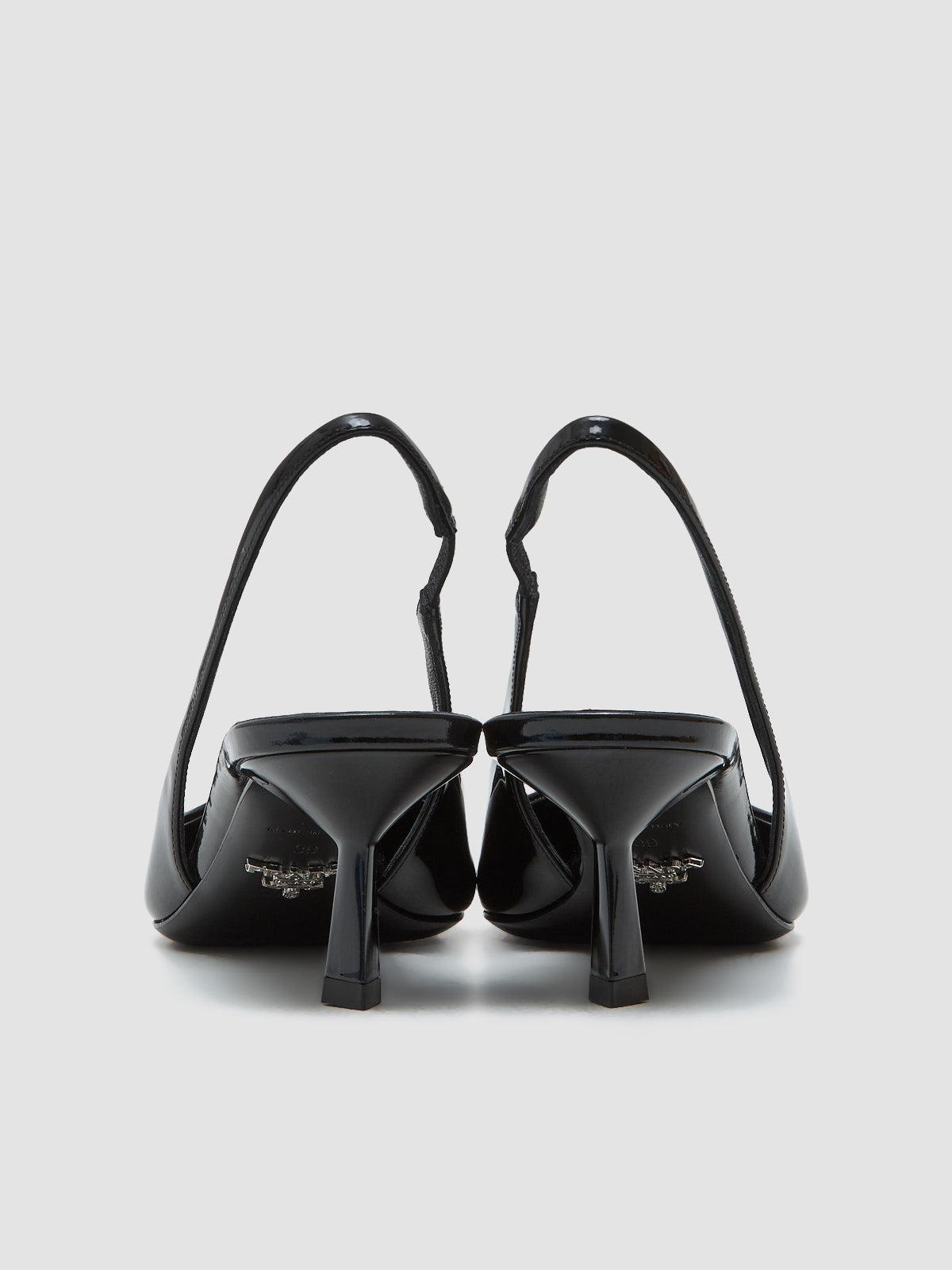 Patent Leather Slingback Pumps in Black