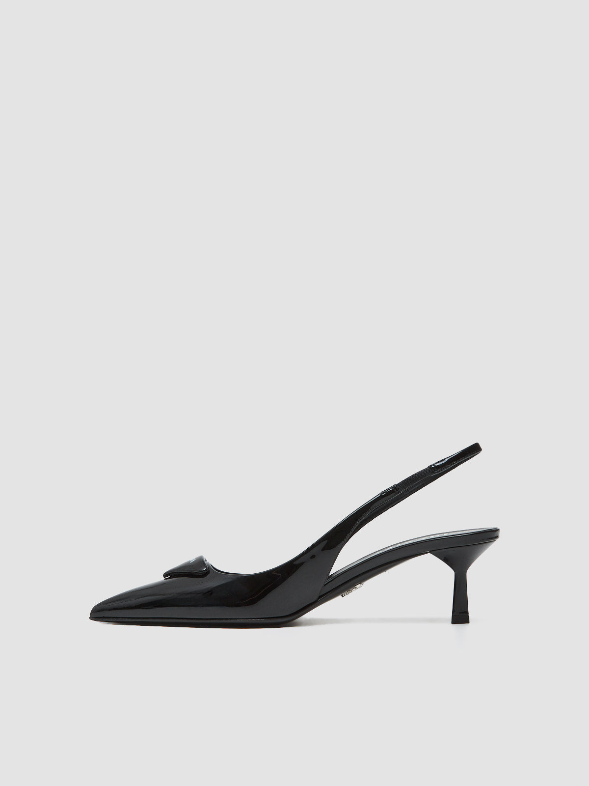 Patent Leather Slingback Pumps in Black