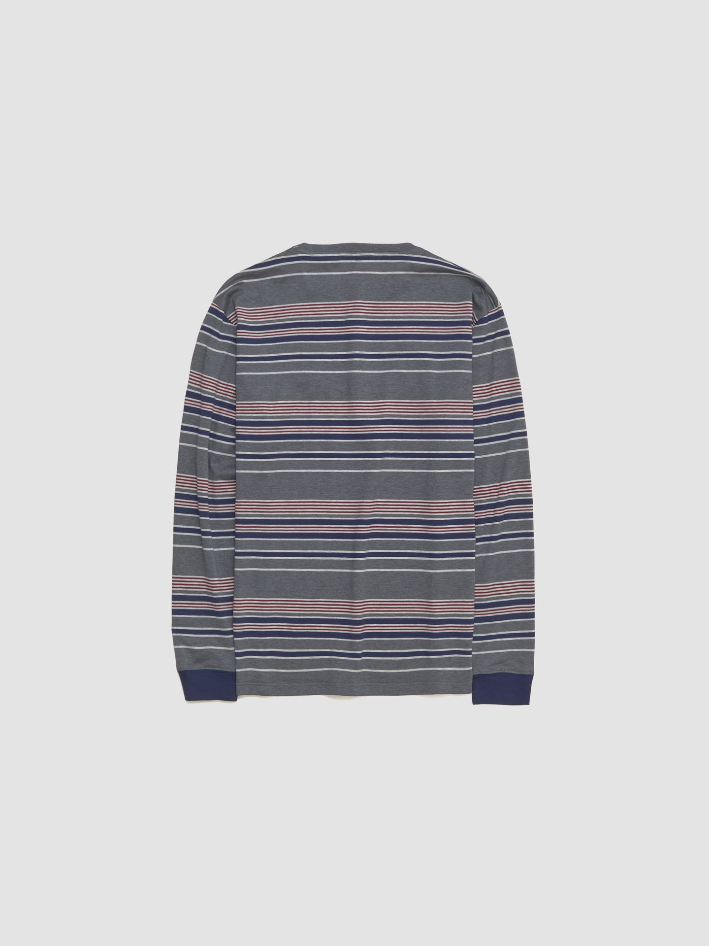 Striped Jersey T-Shirt in Grey & Blue