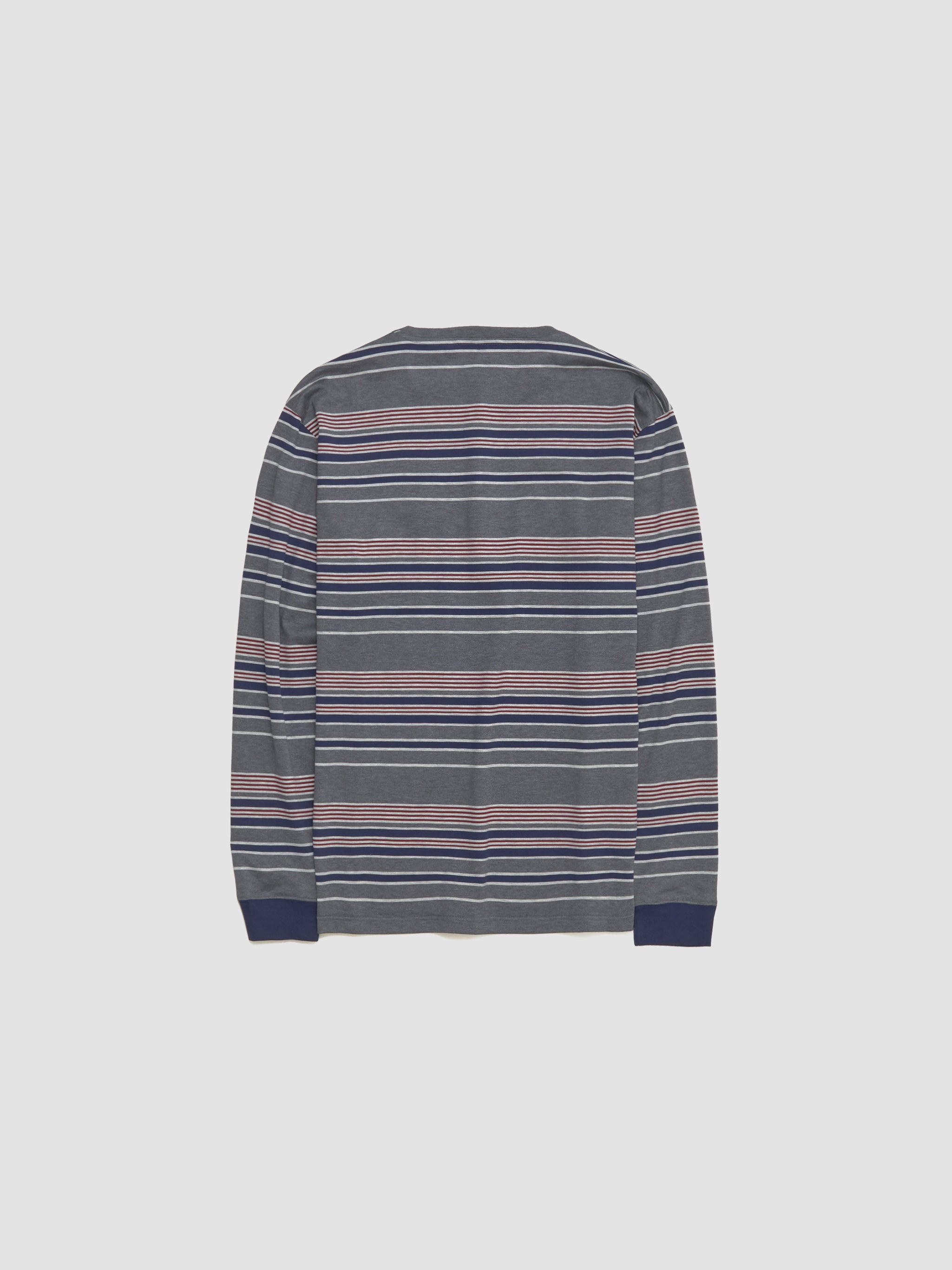 Striped Jersey T-Shirt in Grey & Blue