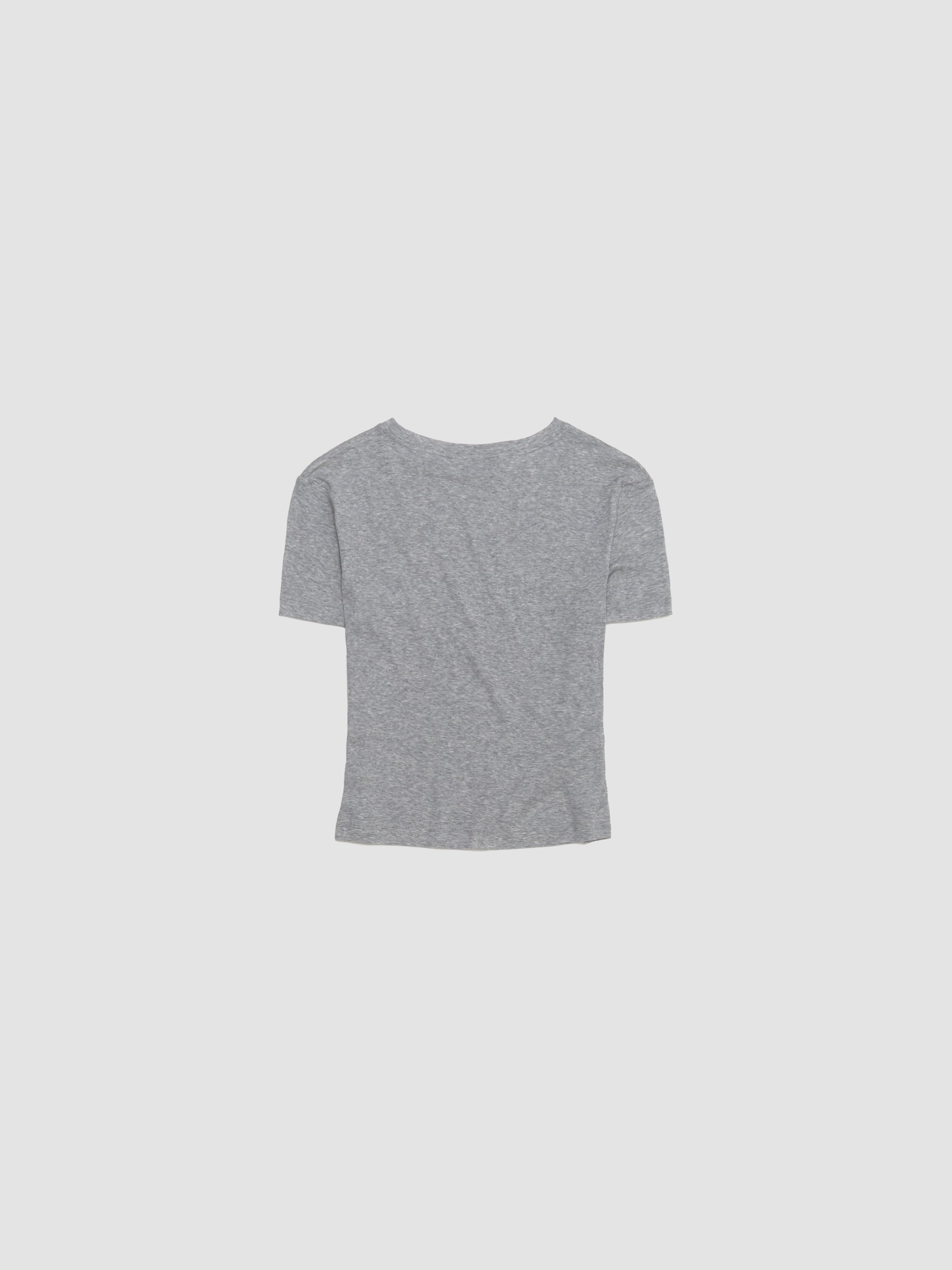 Ribbed Jersey T-Shirt in Grey