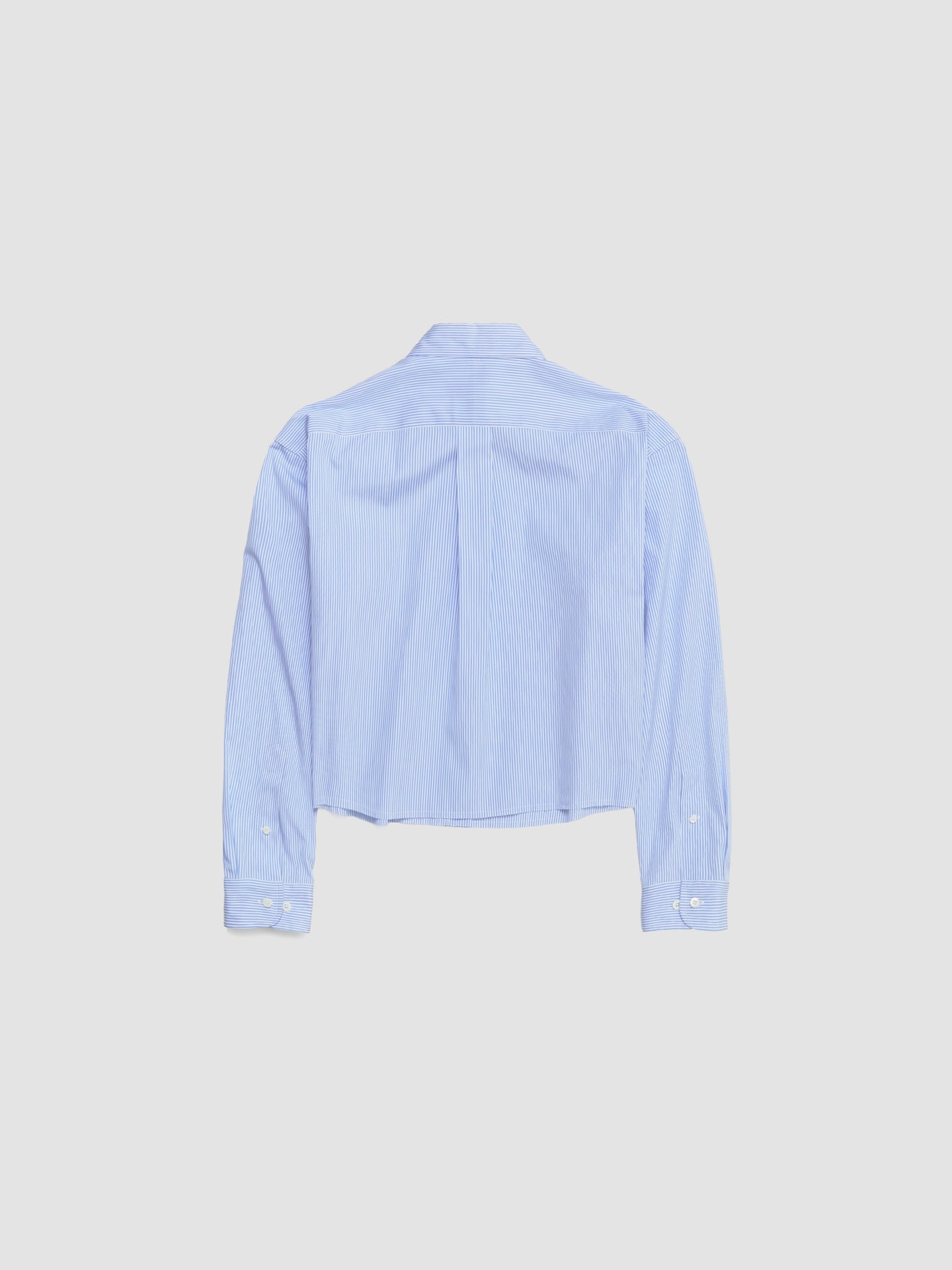 Poplin Shirt in White & Light Blue