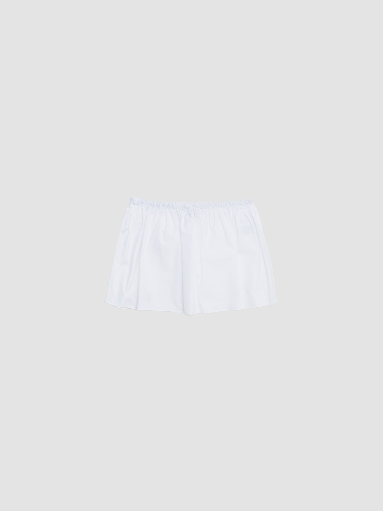 Mini Poplin Skirt in White