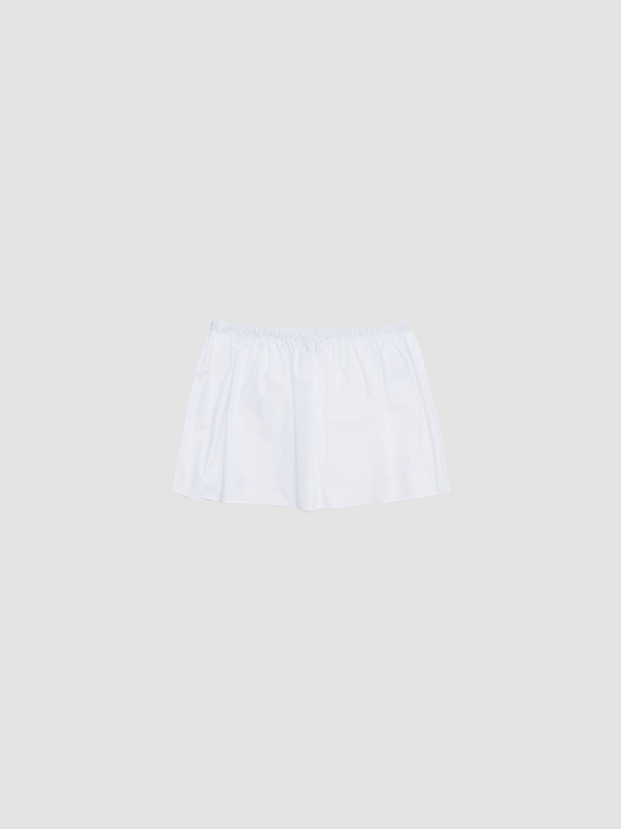 Mini Poplin Skirt in White